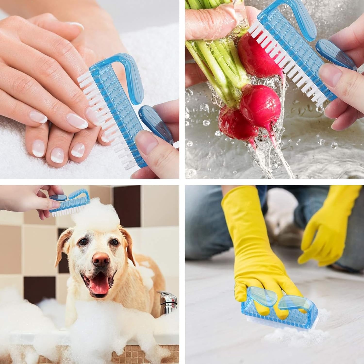 Handle Grip Nail Brush, Hand Fingernail Scrub Cleaning Brushes for Toes and Nails Cleaner, Pedicure Scrubbing tool kit for Men and Women 5 Pack (Multicolor) - Image 7