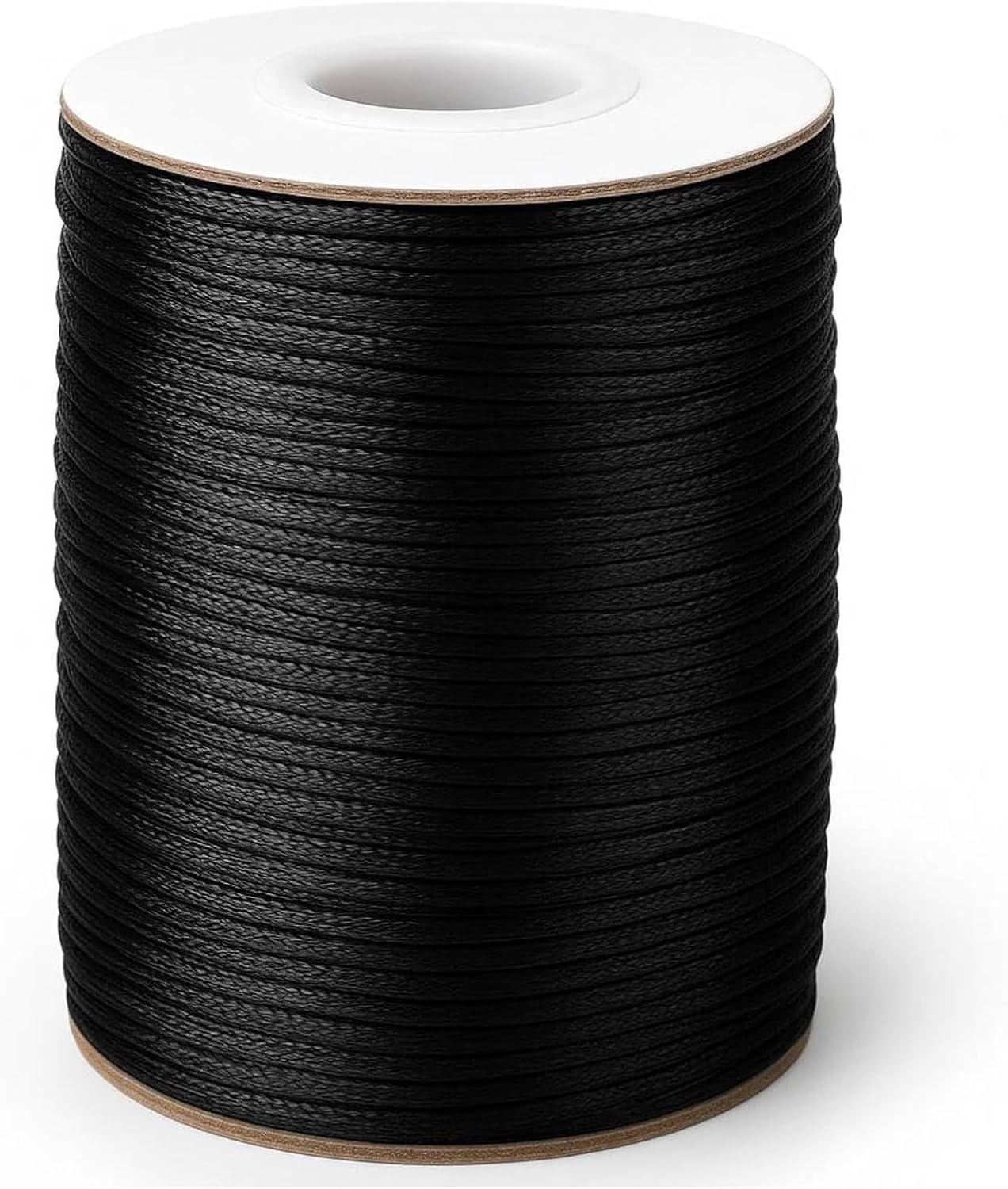 1.5MM Black Nylon String - 110Yards Wind Chime String Weather Resistant Nylon Cord Black Nylon Bracelets String Beading Thread Macrame Trim Cord for Necklace Jewelry Making Craft Halloween - Image 1