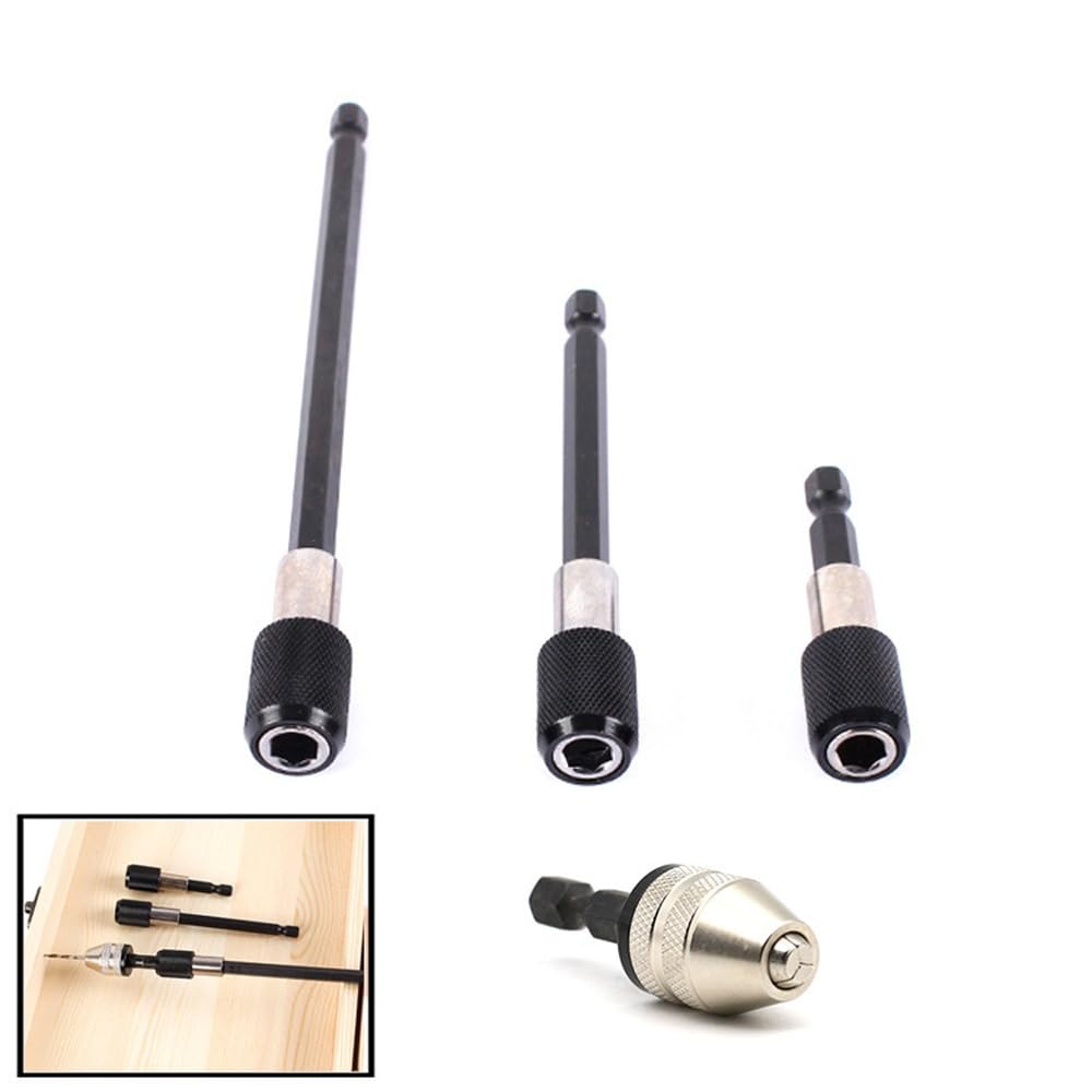 3-Piece Magnetic Bit Holder Extensi Set, Quick Release Universal Impact Drill Adapter for Home DIY Projects - Image 6