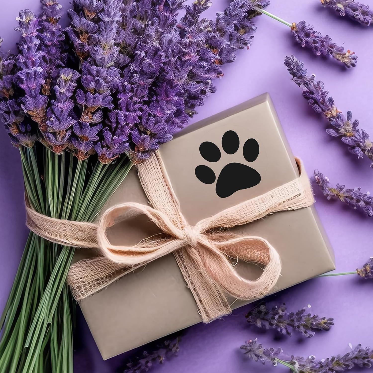 Paw Stickers - Paw Prints Stickers 500Pcs 1.5Inch Puppy Dog Bear Paw Prints Sticker Self Adhesive Clear & Black Paw Patrol Sticker Roll for Birthday Party Envelope Seal Card Gift Packaging - Image 6