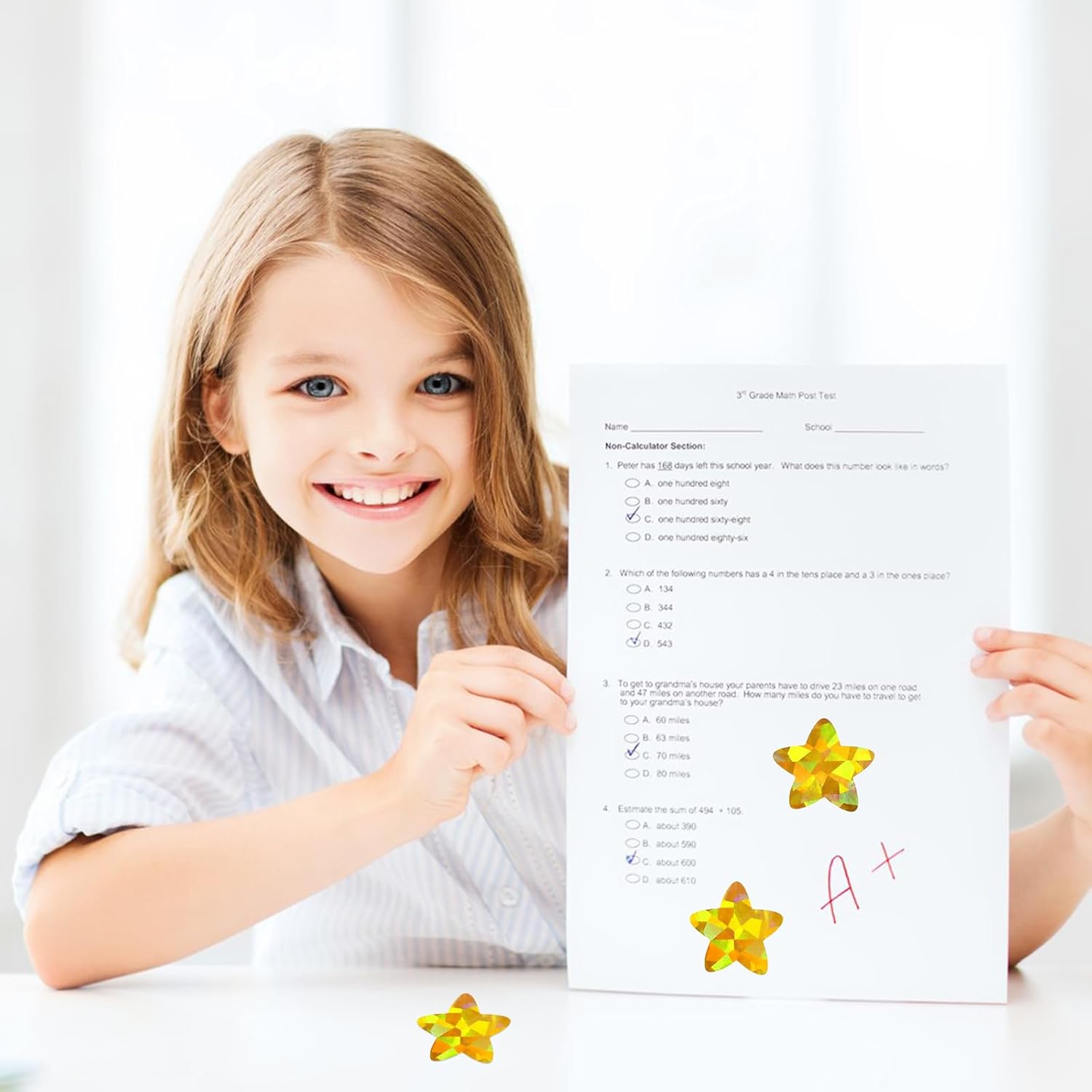 Holographic Gold Star Stickers for Kids Reward - 500Pcs 1.5Inch Shiny Self-Adhesive Metallic Glitter Foil Stickers for DIY, Homework, School, Classroom, Teacher Supply - Image 5