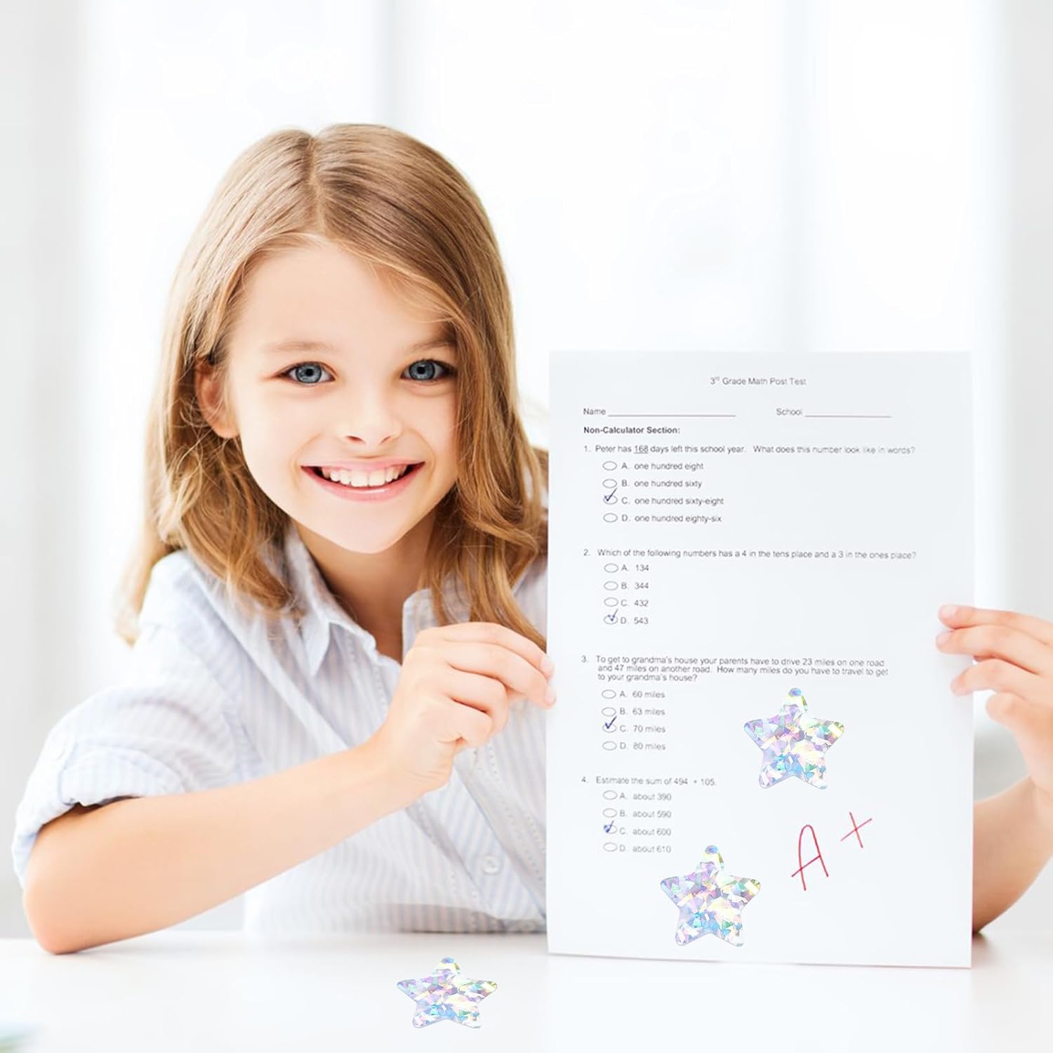 Holographic Silver Star Stickers for Kids Reward - 500Pcs 1.5Inch Shiny Self-Adhesive Metallic Glitter Foil Stickers for DIY Homework School Classroom Teacher - Image 5