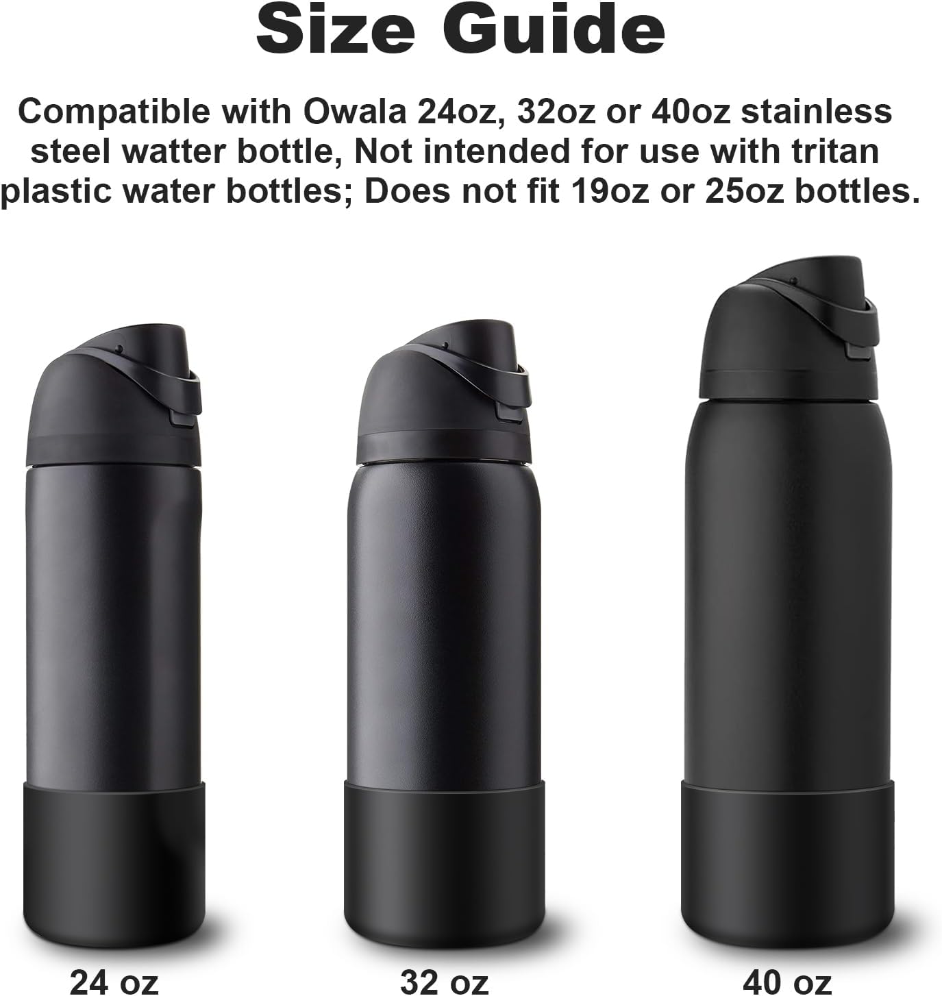 Silice Boot for Owala Water Bottle, 2PCS Anti-Slip Protective Sleeve for FreeSip/Twist/Flip Water Bottles, BPA Free, Dishwasher Safe, Bottom Bumper Cover Cup Accessories - Image 2