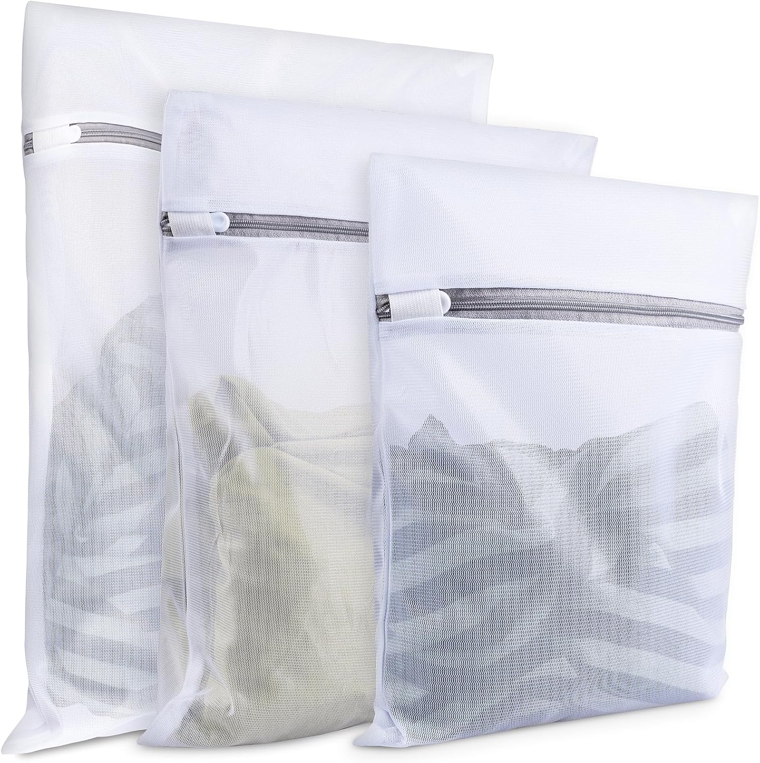Mesh Laundry Bags for Delicates, 3 Pack Laundry Bags Mesh Wash Bags in 3 Sizes(1 Large, 1 Medium, 1 Small), Durable and Gentle Lingerie Bags for Washing Delicates, Garment Bag for Washing Machine - Image 1