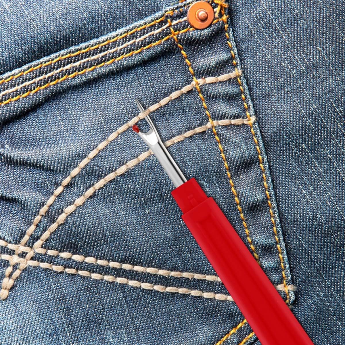 12 PCS Seam Ripper Stitch Remover Tool Sewing Thread Removing Seams Rippers Kit Unwanted Hems and Small Cutter for Crafting Handy Embroidery Tools Scissors Unpicker - Image 4