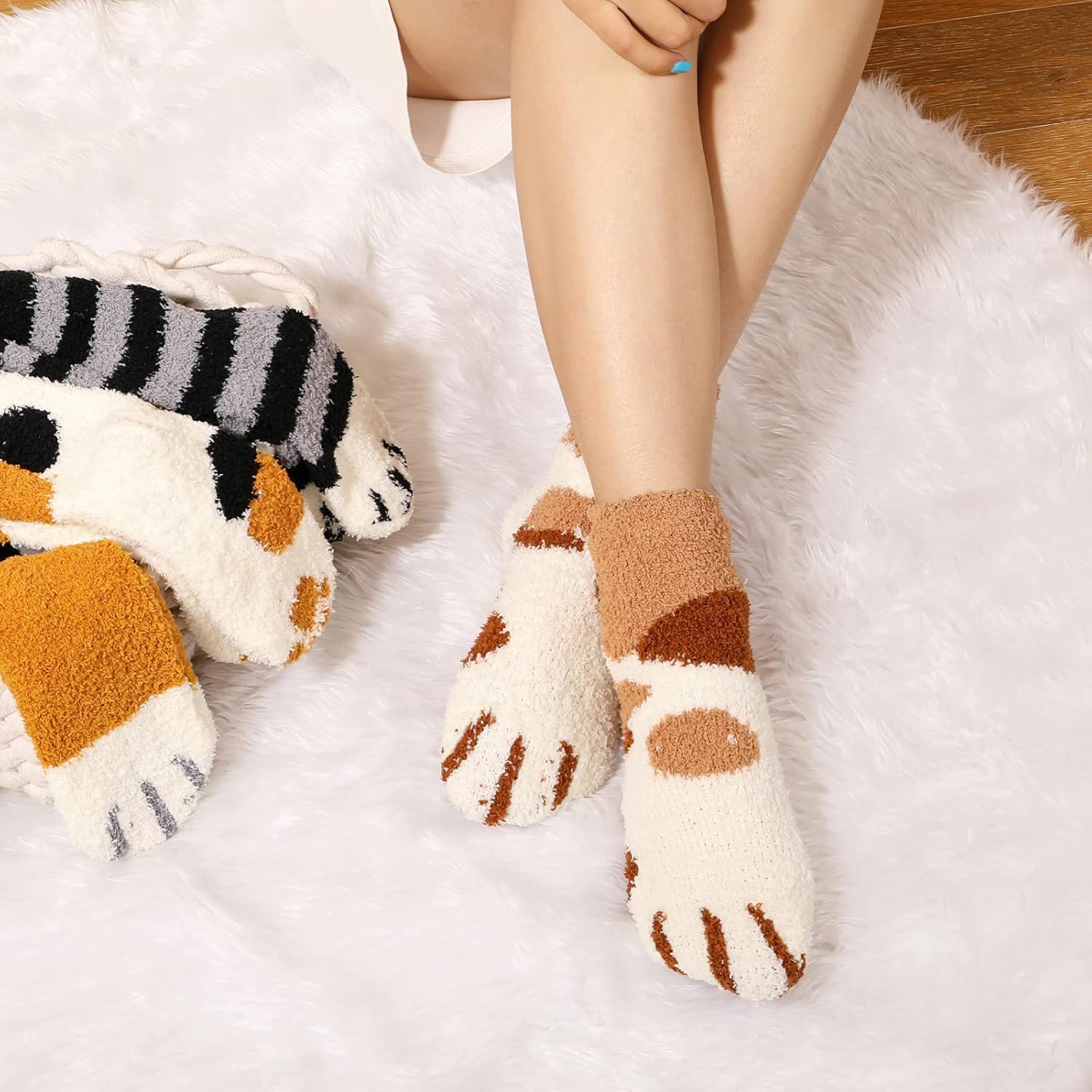 Fuzzy Socks for Women, Fuzzy Socks Warm Sleeping Sock for Women, Women's Winter Super Soft Cozy Slipper Sock - Image 6