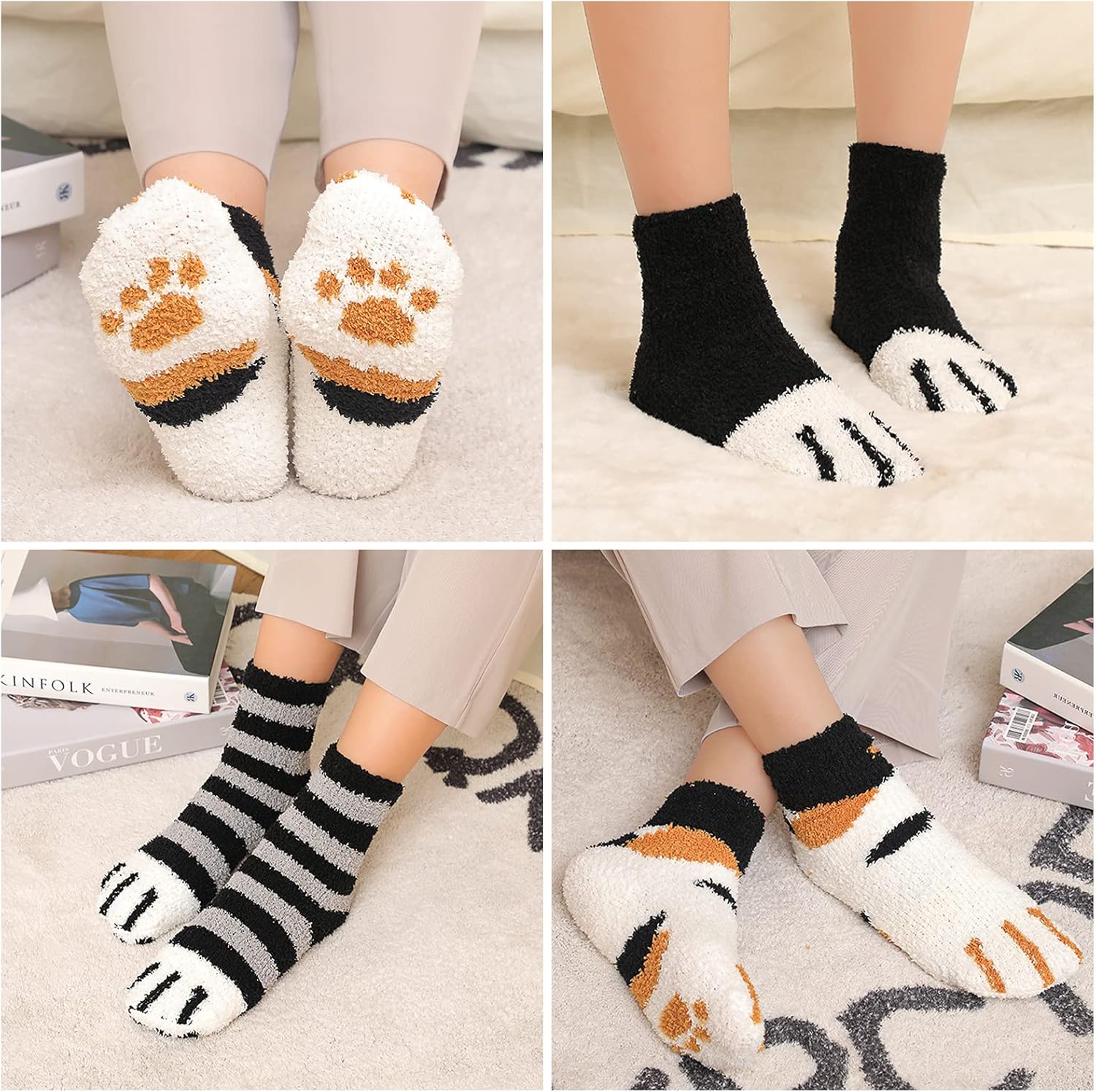Fuzzy Socks for Women, Fuzzy Socks Warm Sleeping Sock for Women, Women's Winter Super Soft Cozy Slipper Sock - Image 7