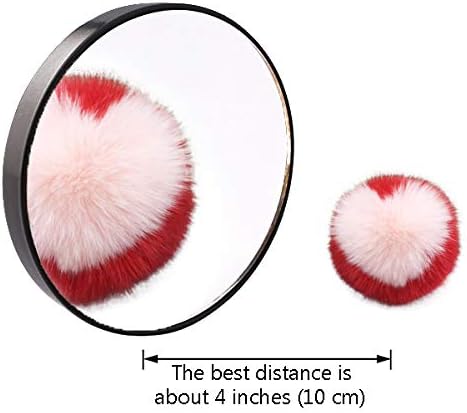 Petluno 10X Magnifying Makeup Mirror, Round Mirror 2 Suction Cups Facial Cosmetic Absorption Shaving Home Travel Essential(Diameter 3.46 inches)  3.5