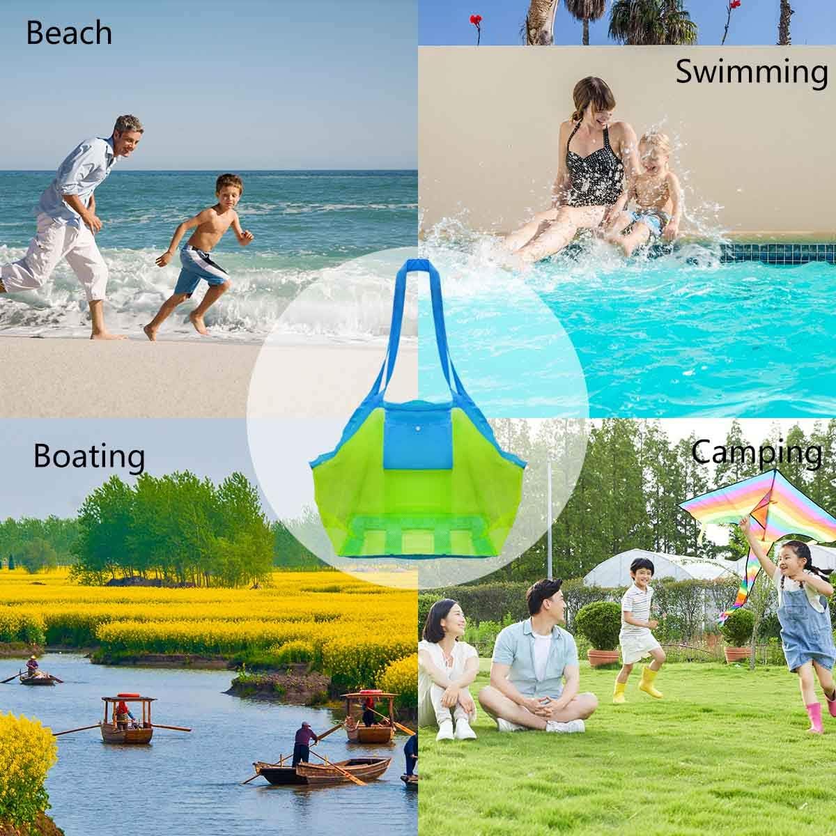 Mesh Beach Toys Bag Extra Large Bags and Totes Sand Tote Storage Children Toy Organizer Kids Collector Perfect for Holding Stay Away from Christmas Gift - Image 2