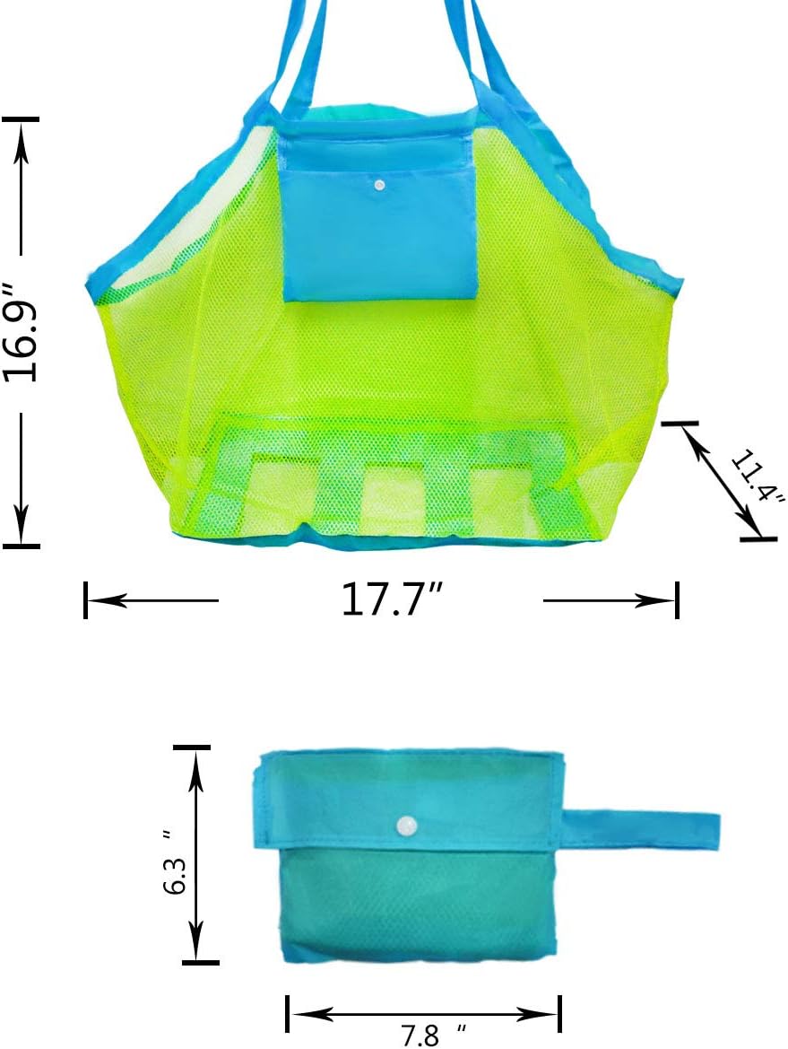 Mesh Beach Toys Bag Extra Large Bags and Totes Sand Tote Storage Children Toy Organizer Kids Collector Perfect for Holding Stay Away from Christmas Gift - Image 6
