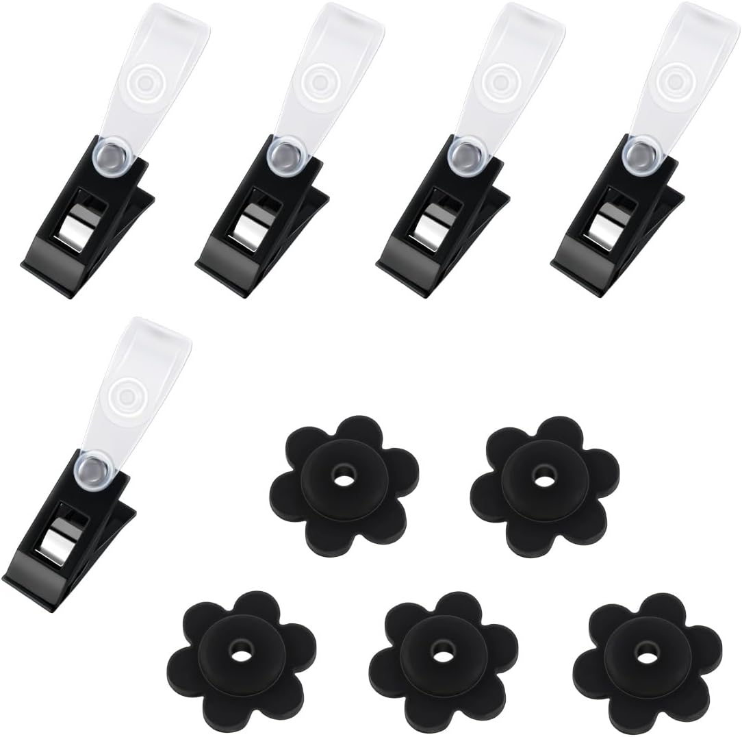 Garden Flag Rubber Stoppers and Tiger 10 Pieces Pack Stand Holder Pole Anti-Wind Clips for Flags Stopper Yard Clip Stops Accessories Poles - Image 1