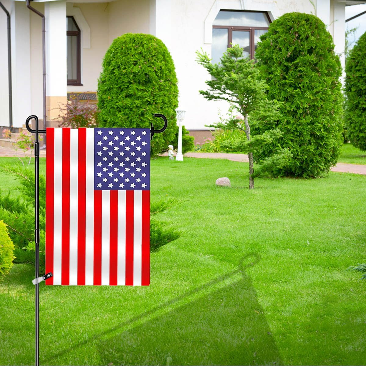 Garden Flag Rubber Stoppers and Tiger 10 Pieces Pack Stand Holder Pole Anti-Wind Clips for Flags Stopper Yard Clip Stops Accessories Poles - Image 5