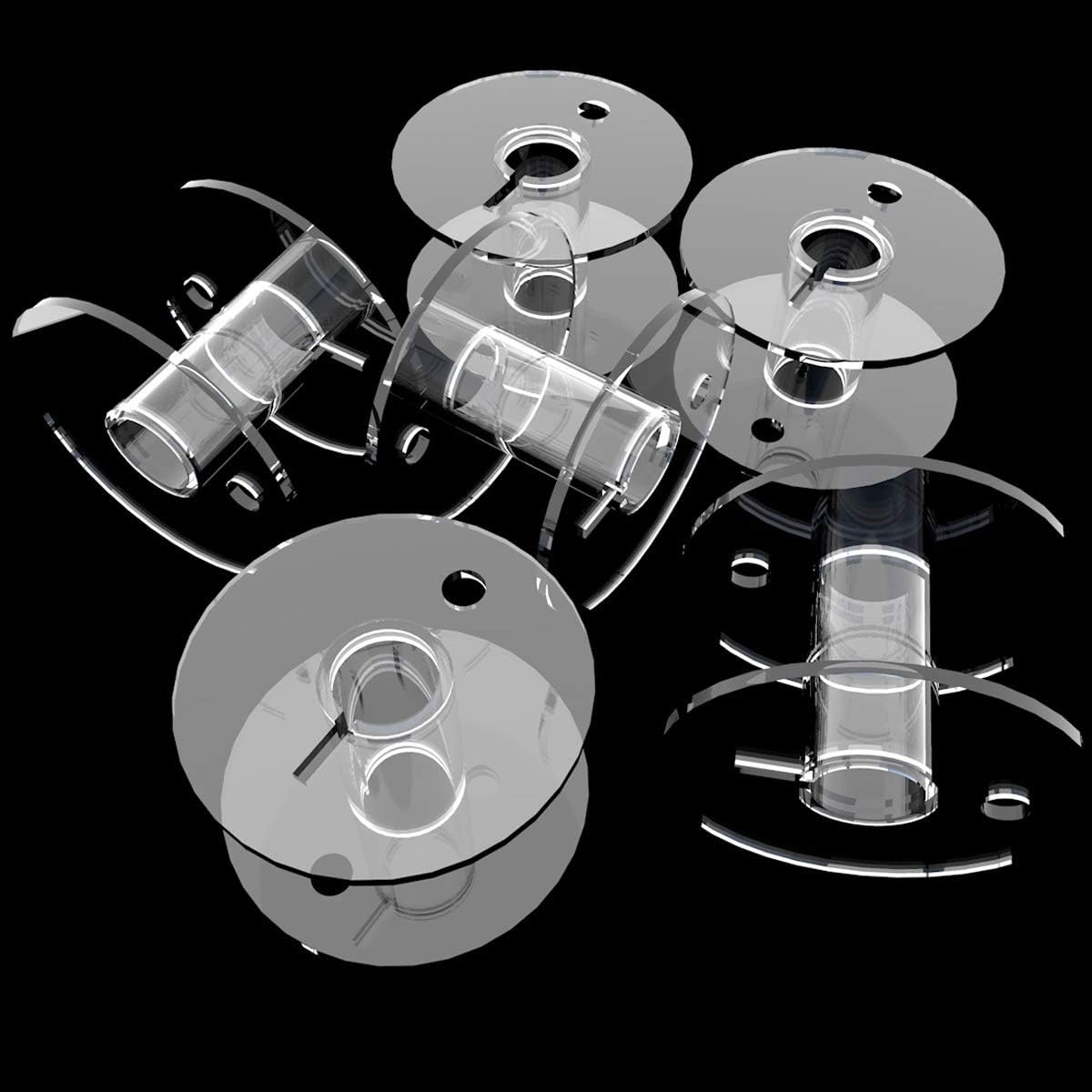 36 Pcs Transparent Plastic Sewing Machine Bobbins with Case for Janome Brother Singer Babylock Class 15 Spools Storage Box Juki Pfaff Elna Christmas Gift - Image 2