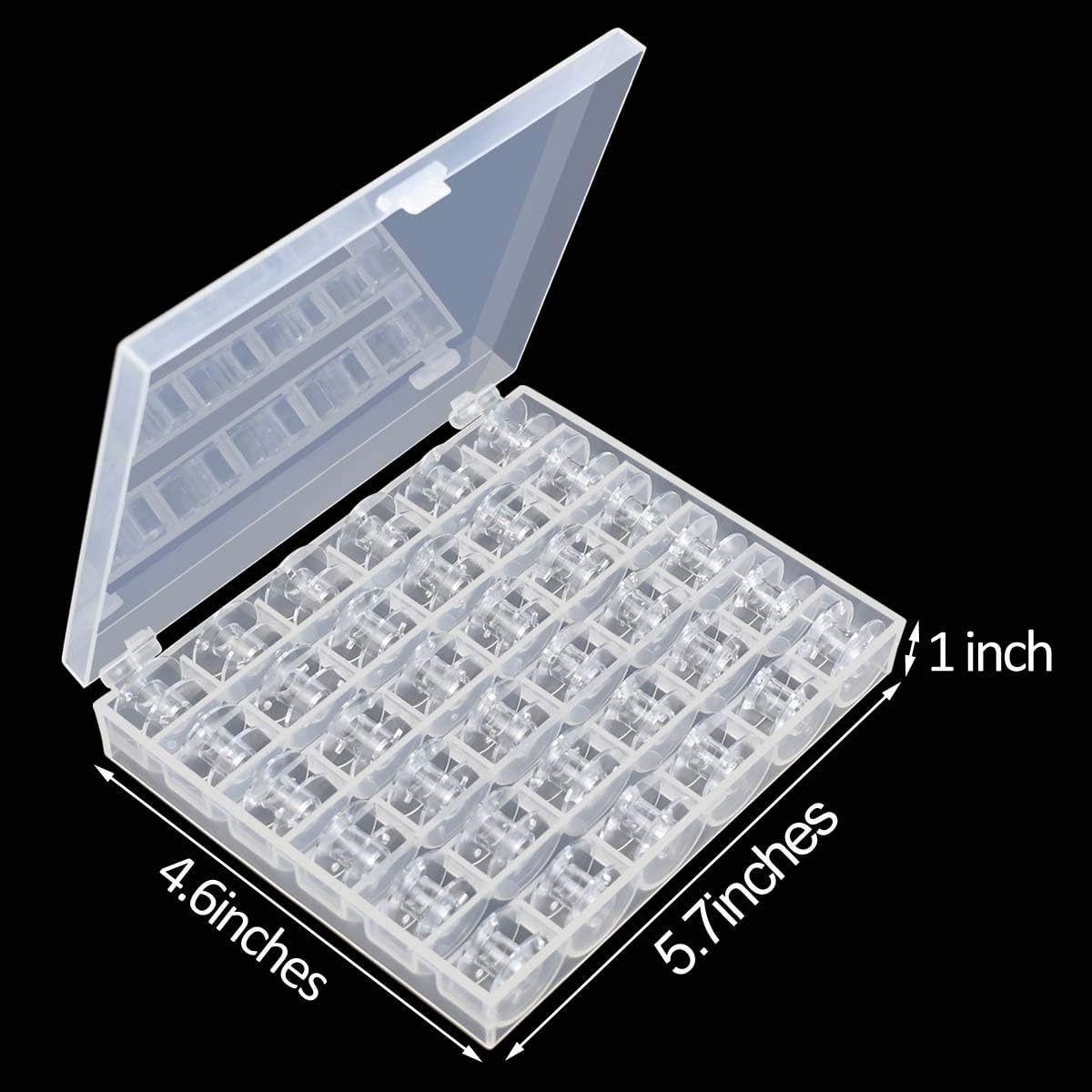 36 Pcs Transparent Plastic Sewing Machine Bobbins with Case for Janome Brother Singer Babylock Class 15 Spools Storage Box Juki Pfaff Elna Christmas Gift - Image 7