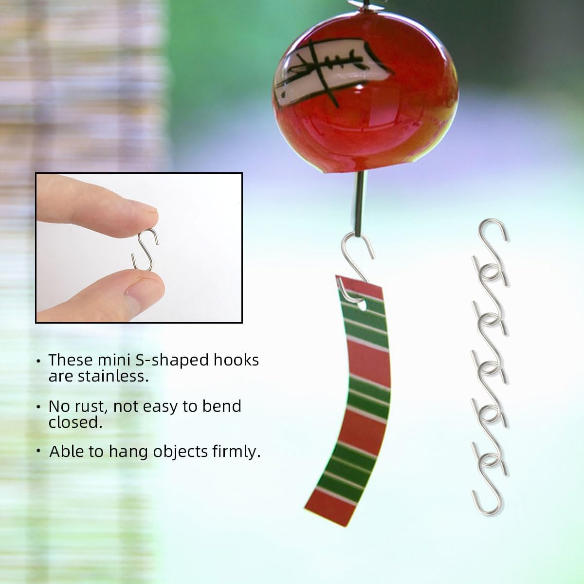 100 Mini S Hooks - Metal Shaped Hangers for Crafts, Jewelry & DIY Key Chains - Image 5