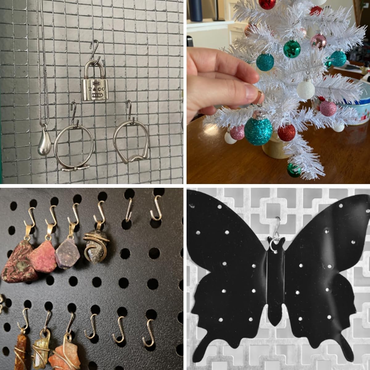 100 Mini S Hooks - Metal Shaped Hangers for Crafts, Jewelry & DIY Key Chains - Image 7