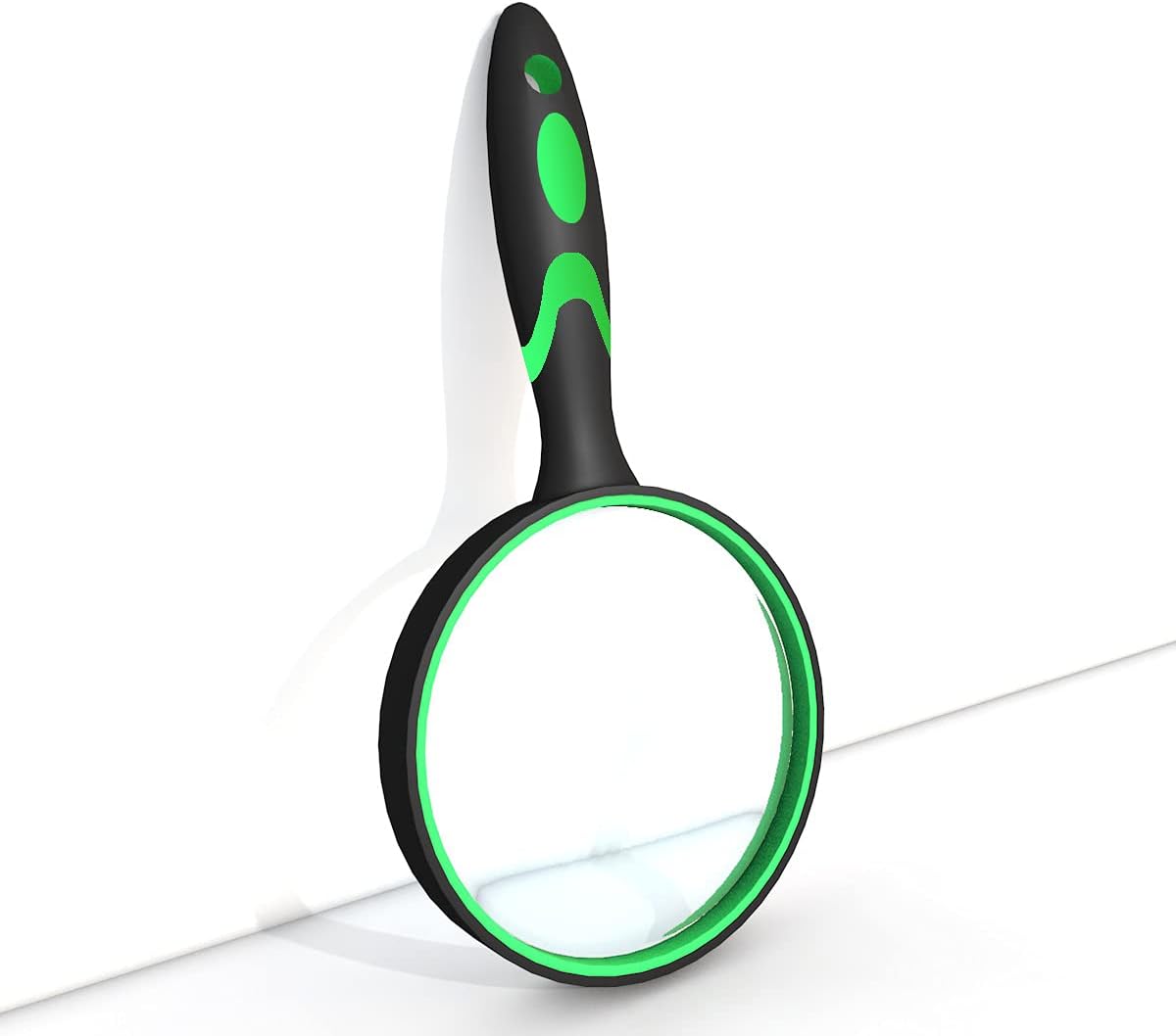 10X Shatterproof Magnifying Glass Large Handheld for Seniors Kids 75mm Lens with Non-Slip Rubber Handle Magnifier Reading Science Insect Hobby Observation - Image 2