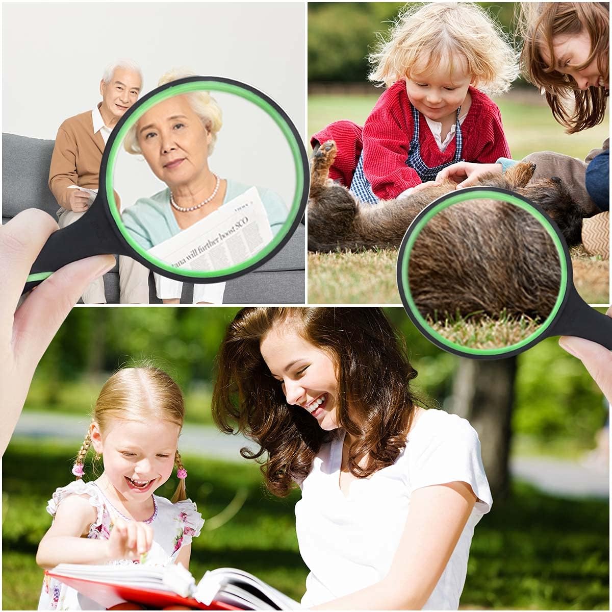 10X Shatterproof Magnifying Glass Large Handheld for Seniors Kids 75mm Lens with Non-Slip Rubber Handle Magnifier Reading Science Insect Hobby Observation - Image 4