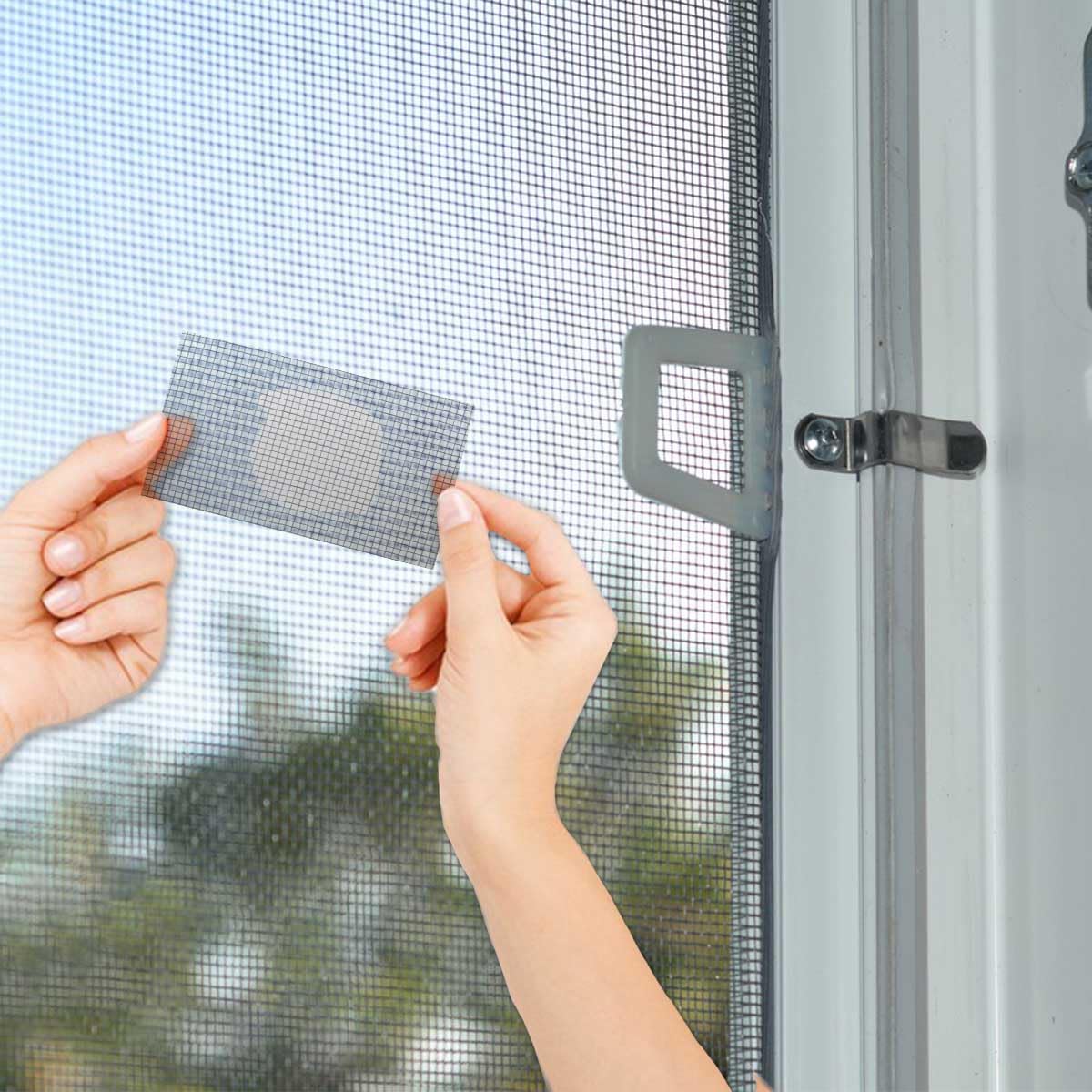 3-Layer Strong Waterproof Adhesive Screen Repair Tape - Instantly Fix Holes & Tears Fiberglass Kit Gray (1.97x78.7 Inches) - Image 5