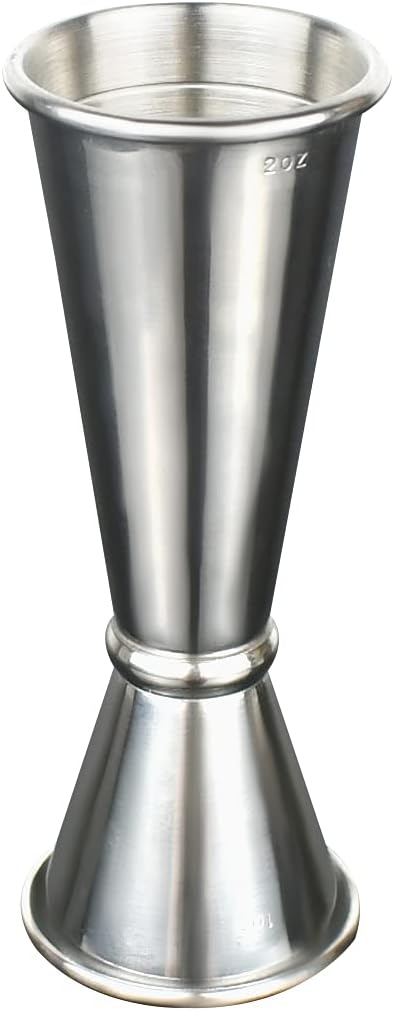 304 Stainless Steel Cocktail Double Jigger Japanese Style Measuring Oz Cup Bar Tool Shot for Bartending Bartender Jiggers Ounce Measurements Alcohol Drink Markings Perfect Party Silver Kitchen Tools - Image 1
