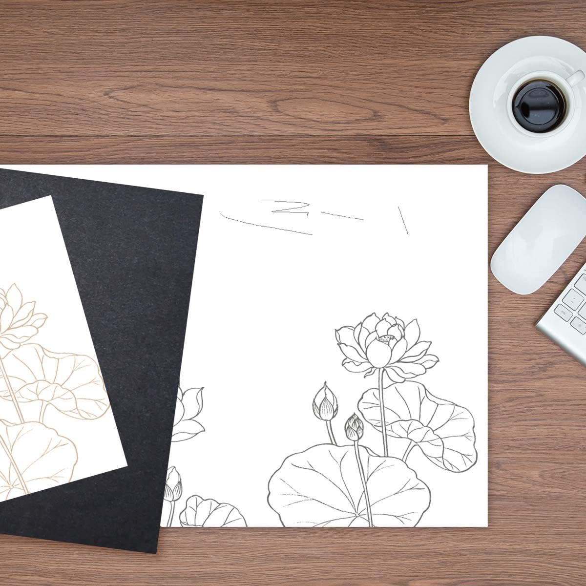 100 Sheets Carbon Transfer Paper Tracing for DIY Wood Working Canvas and Other Art Craft Surfaces Graphite & 5 Pieces Ball Embossing Stylus Black (8.3 x 11.7 Inches) - Image 4