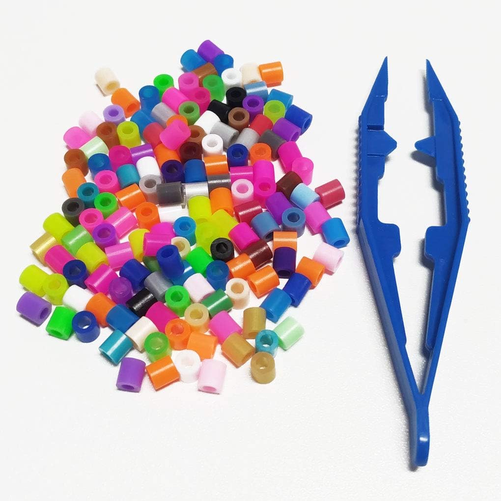 Three-Color Plastic Fuse Beads Tweezers Handmake Crafts, Manual DIY Creative Craft Game Tool for Kids(1 Pack of 6 Tweezers,White,Green,Blue) - Image 4
