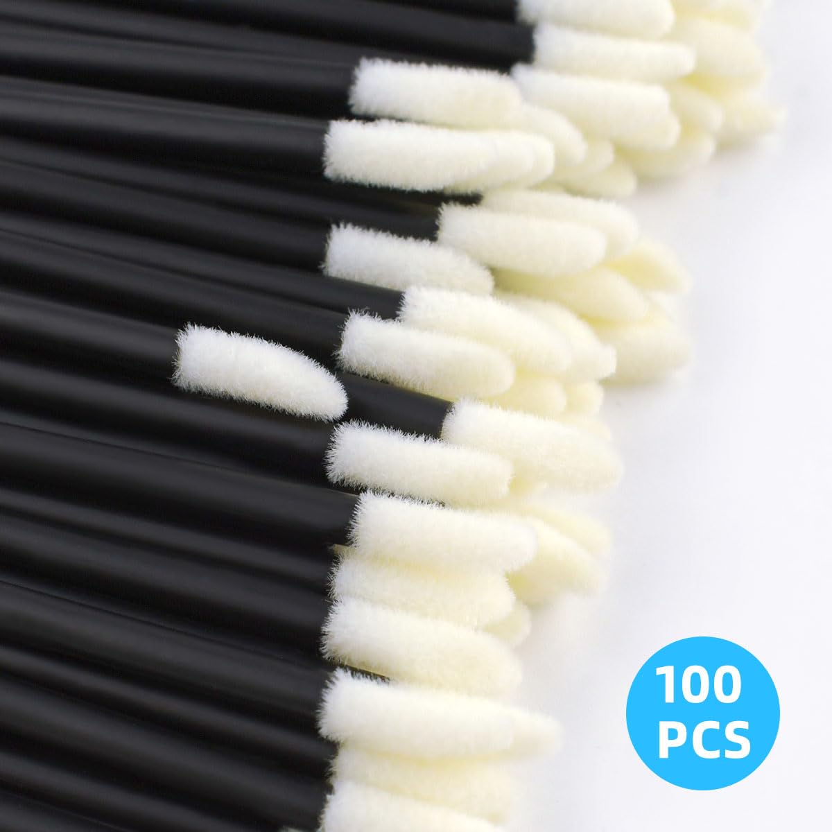 100 Pack Disposable Lip Brushes Lipstick Wands Gloss Applicator Brush Makeup Tool Make Up Applicators Perfect Beauty Cosmetic Kits Mascara Wand Set Lash Spoolies for Eyelash Extensions (Black) - Image 3