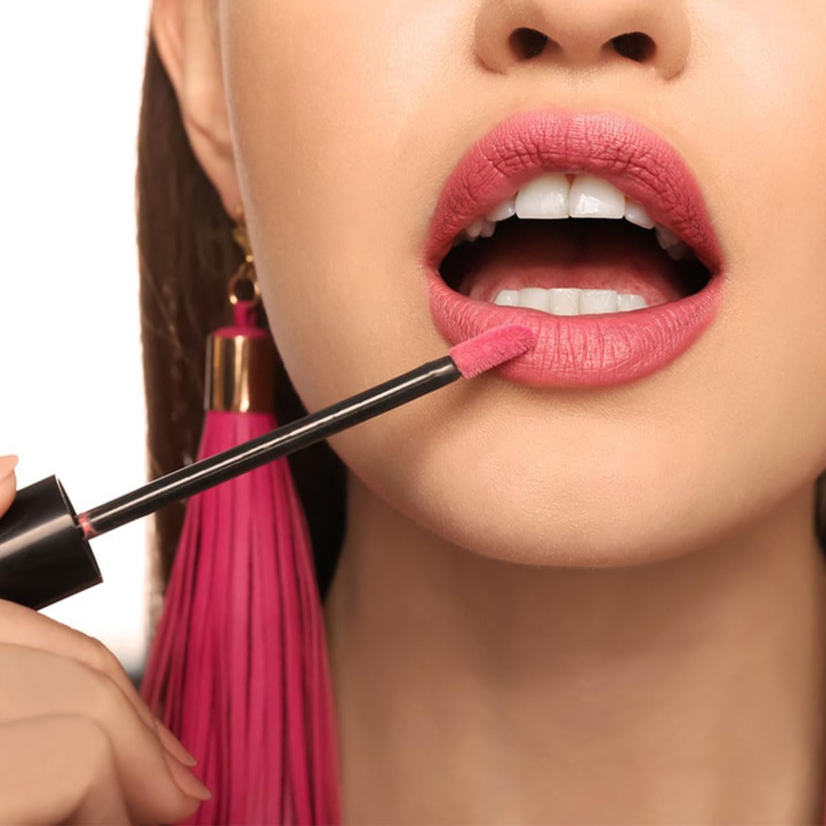 100 Pack Disposable Lip Brushes Lipstick Wands Gloss Applicator Brush Makeup Tool Make Up Applicators Perfect Beauty Cosmetic Kits Mascara Wand Set Lash Spoolies for Eyelash Extensions (Black) - Image 8
