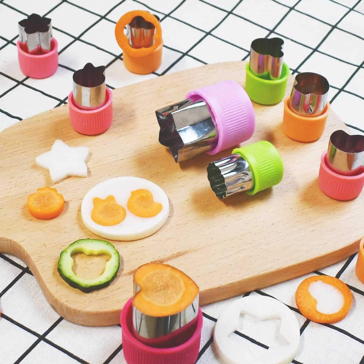11Pcs Vegetable Cutter Shapes Set Mini Cookie & Fruit Pie Stamps Mold Stainless Steel Cutters Food for Kids Baking and Supplement Tools Accessories Christmas Gift - Image 3