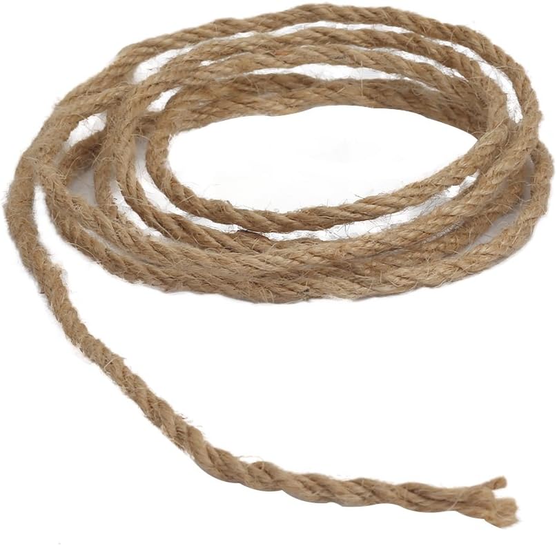 Strong Natural Jute Twine, 4mm Thick 66 Feet Long Jute String Rope Roll for Garden, Arts & Crafts, Home Decor, Packaging - Image 4