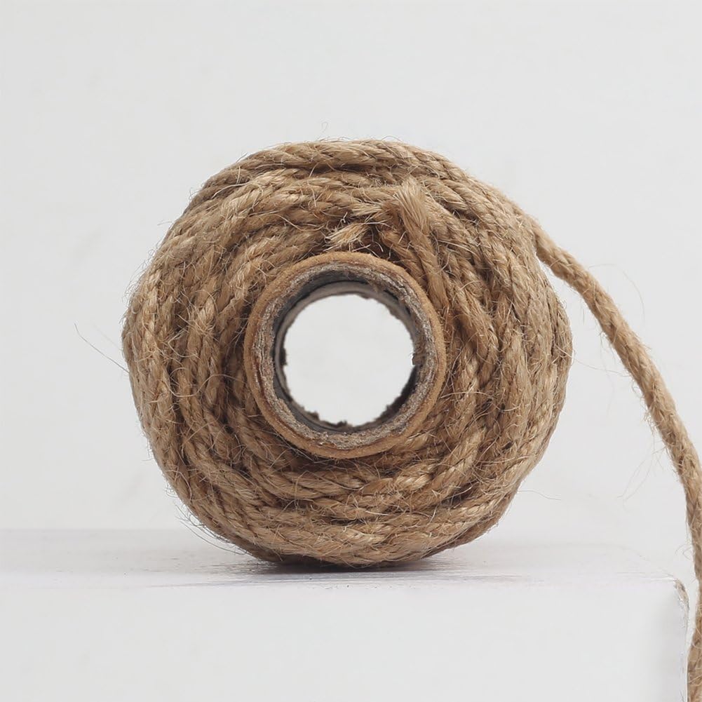 Strong Natural Jute Twine, 4mm Thick 66 Feet Long Jute String Rope Roll for Garden, Arts & Crafts, Home Decor, Packaging - Image 6