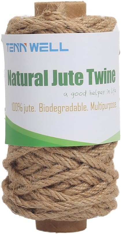 Strong Natural Jute Twine, 4mm Thick 66 Feet Long Jute String Rope Roll for Garden, Arts & Crafts, Home Decor, Packaging - Image 7
