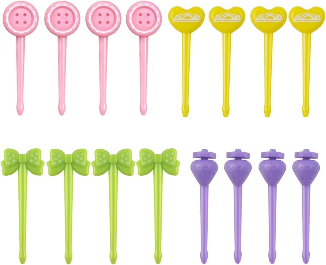 16 Pcs Fruit Picks for Kids Food Bento Lunch Box Cute Animal Toothpicks Accessories Toddler Mini Dinosaur Cartoon Forks Reusable - Image 1