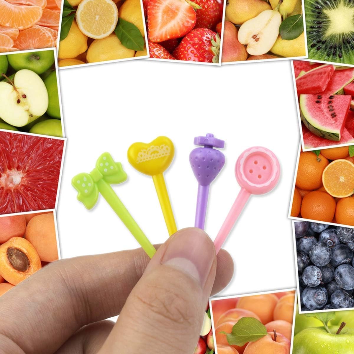 16 Pcs Fruit Picks for Kids Food Bento Lunch Box Cute Animal Toothpicks Accessories Toddler Mini Dinosaur Cartoon Forks Reusable - Image 3