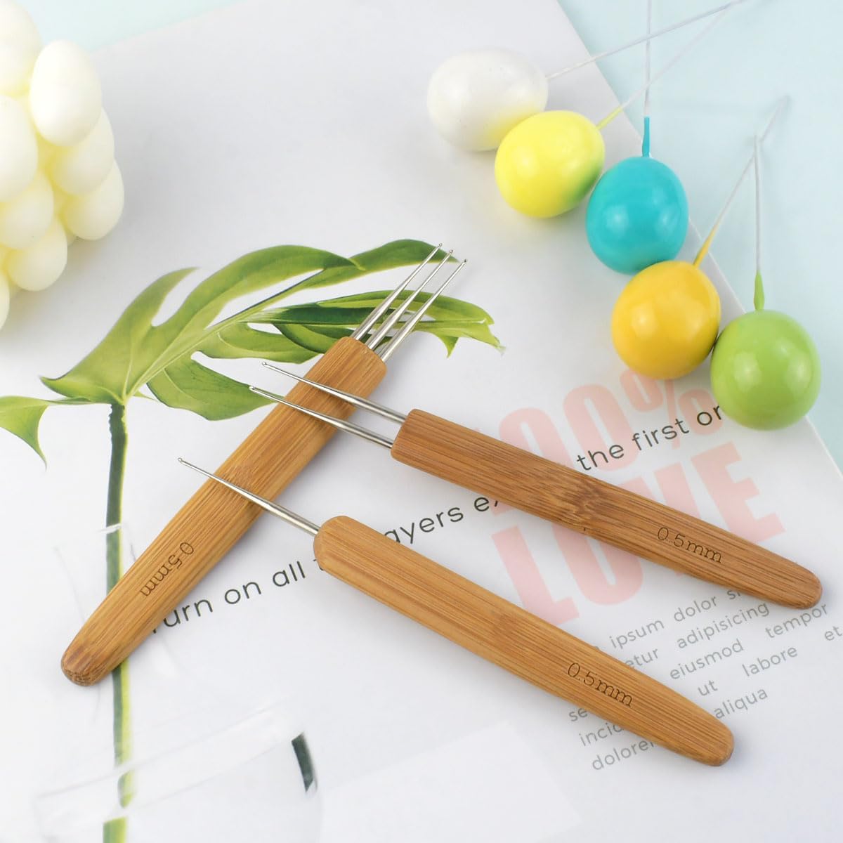 3 Pcs Dreadlock Crochet Hooks - Hook Tool for Hair Locs & Dread Braids 0.5Mm Braid Craft Weaving Needles with Interlocking - Image 7