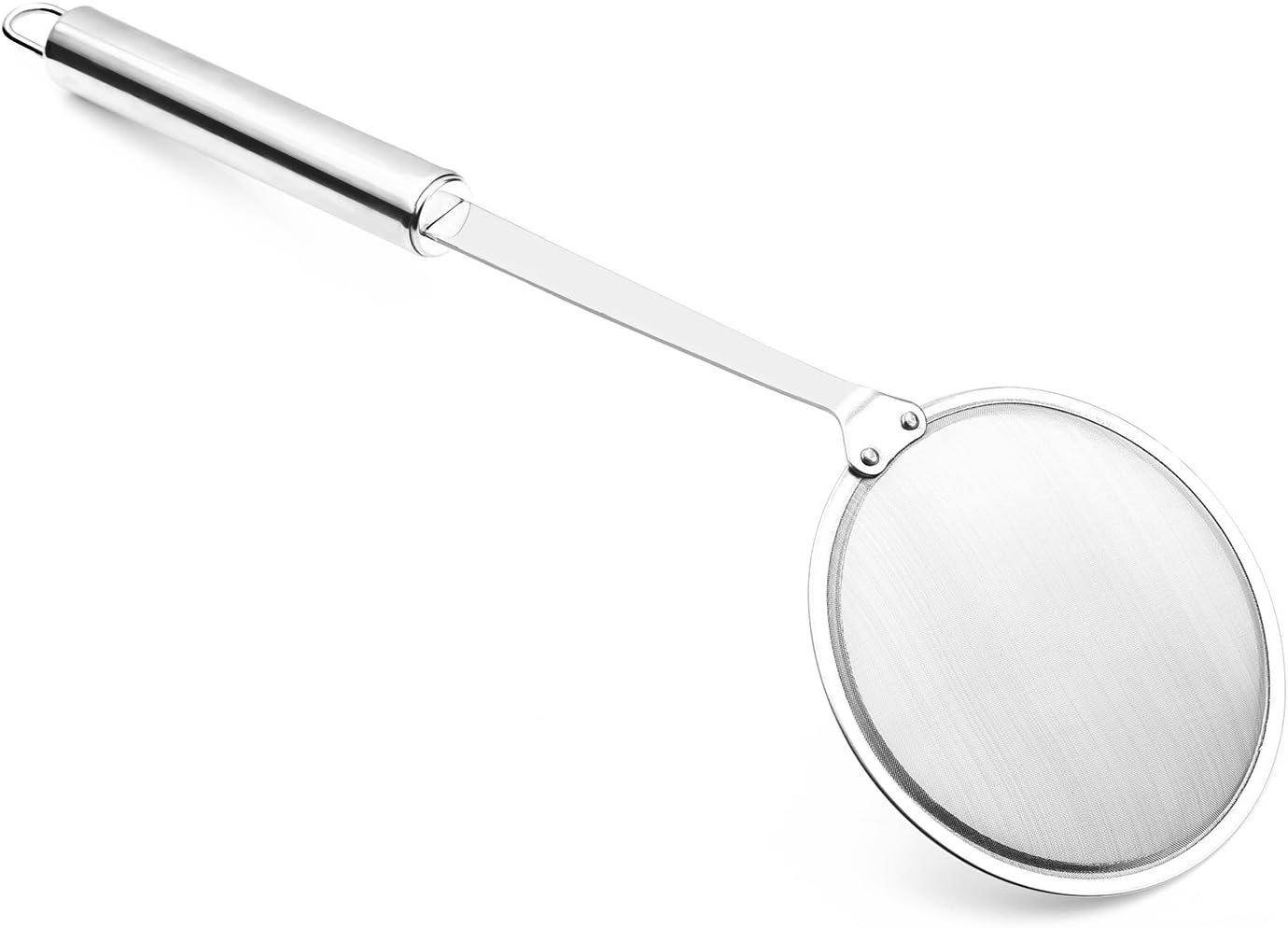 Stainless Steel Fat Skimmer Spoon - Fine Mesh Food Strainer for Grease, Gravy and Foam, Japanese Hot Pot Skimmer with Long Handle - Image 2