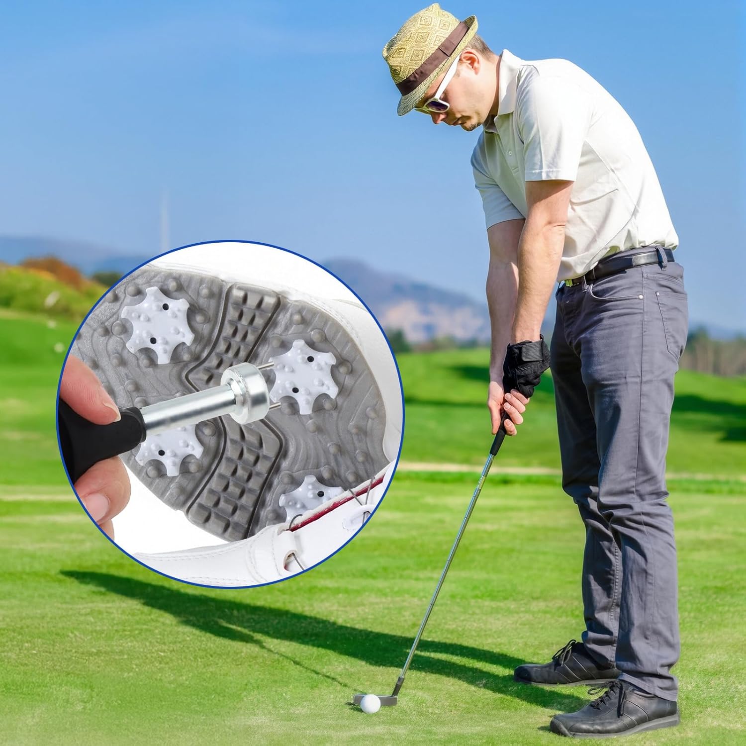 3-Pack Golf Wrenches Set - Golf Torque Wrench Golf Head Adjustment Tool & Spike Wrench for Golf Shoes - Stainless Steel Golf Club Driver Torque Tool with Plastic Handle, T20, T25 - Image 4