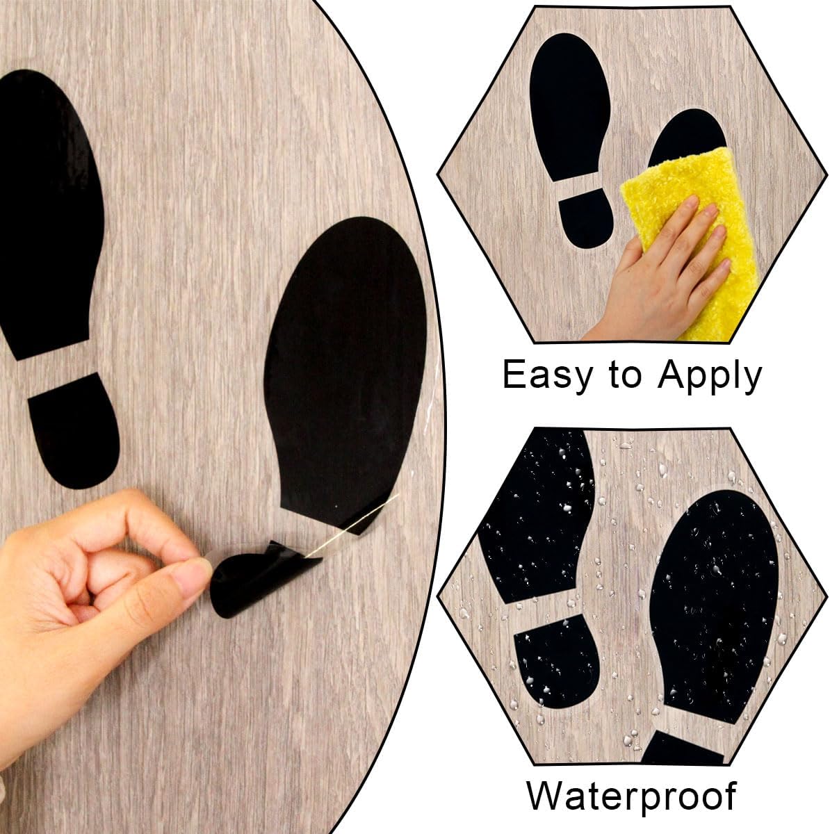 24Pcs Spy Agent of Truth Footprint Floor Decals Stickers Classroom Line Up Floor Decals Black Footprint Stickers - Image 3