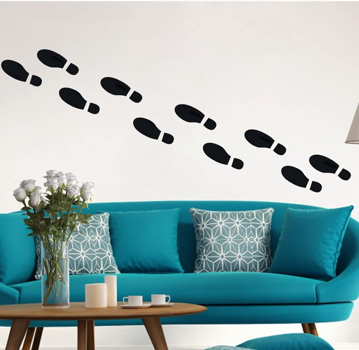 24Pcs Spy Agent of Truth Footprint Floor Decals Stickers Classroom Line Up Floor Decals Black Footprint Stickers - Image 5