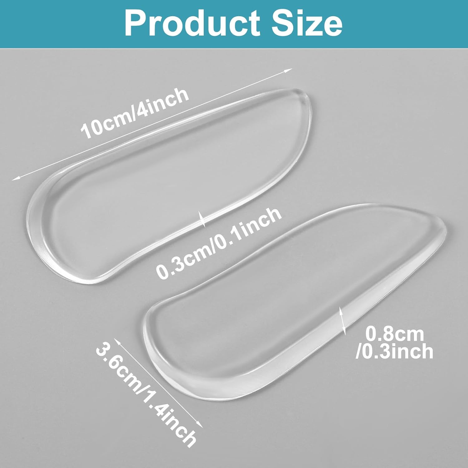 5 Pairs Medial & Lateral Heel Wedge Silicone Insoles, Corrective Adhesive Shoe Inserts for Foot Alignment Knock Knee Pain Bow Legs Osteoarthritis for Men Women - Image 1