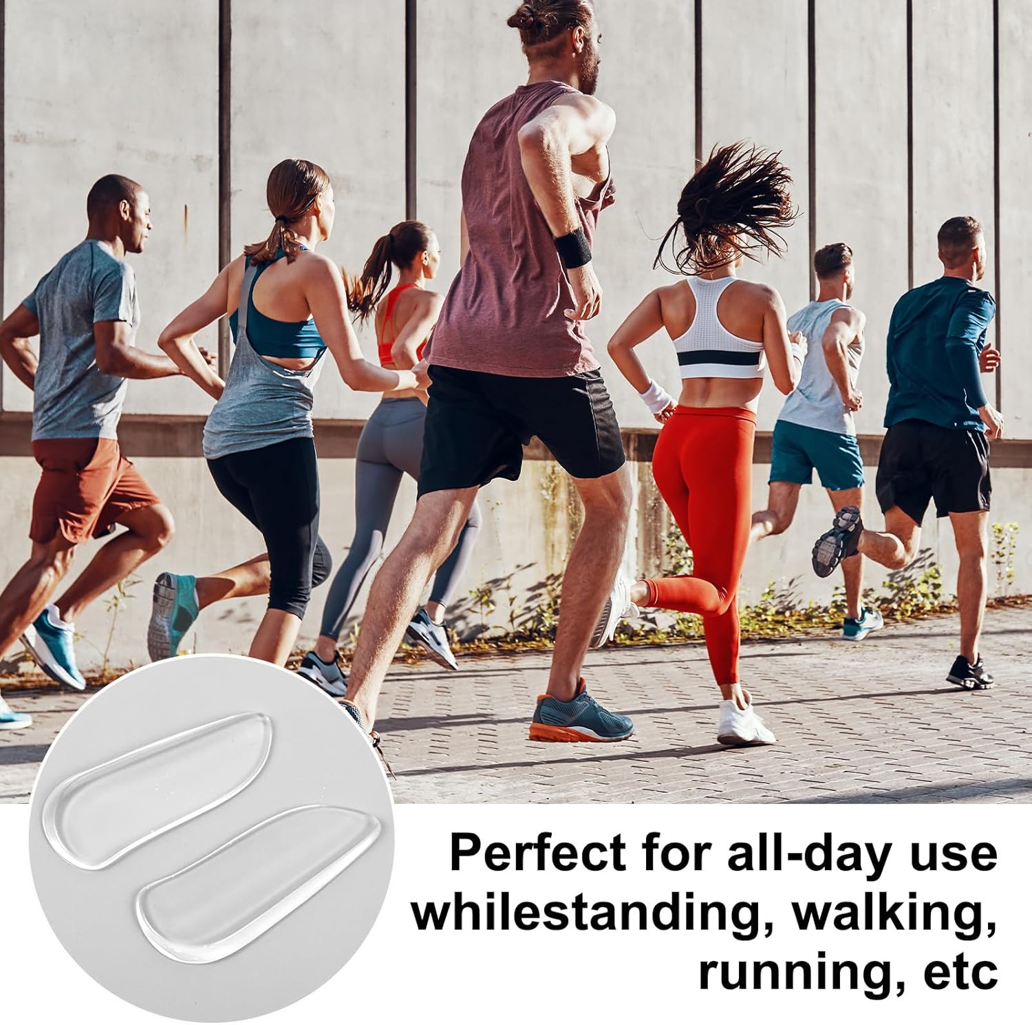 5 Pairs Medial & Lateral Heel Wedge Silicone Insoles, Corrective Adhesive Shoe Inserts for Foot Alignment Knock Knee Pain Bow Legs Osteoarthritis for Men Women - Image 6
