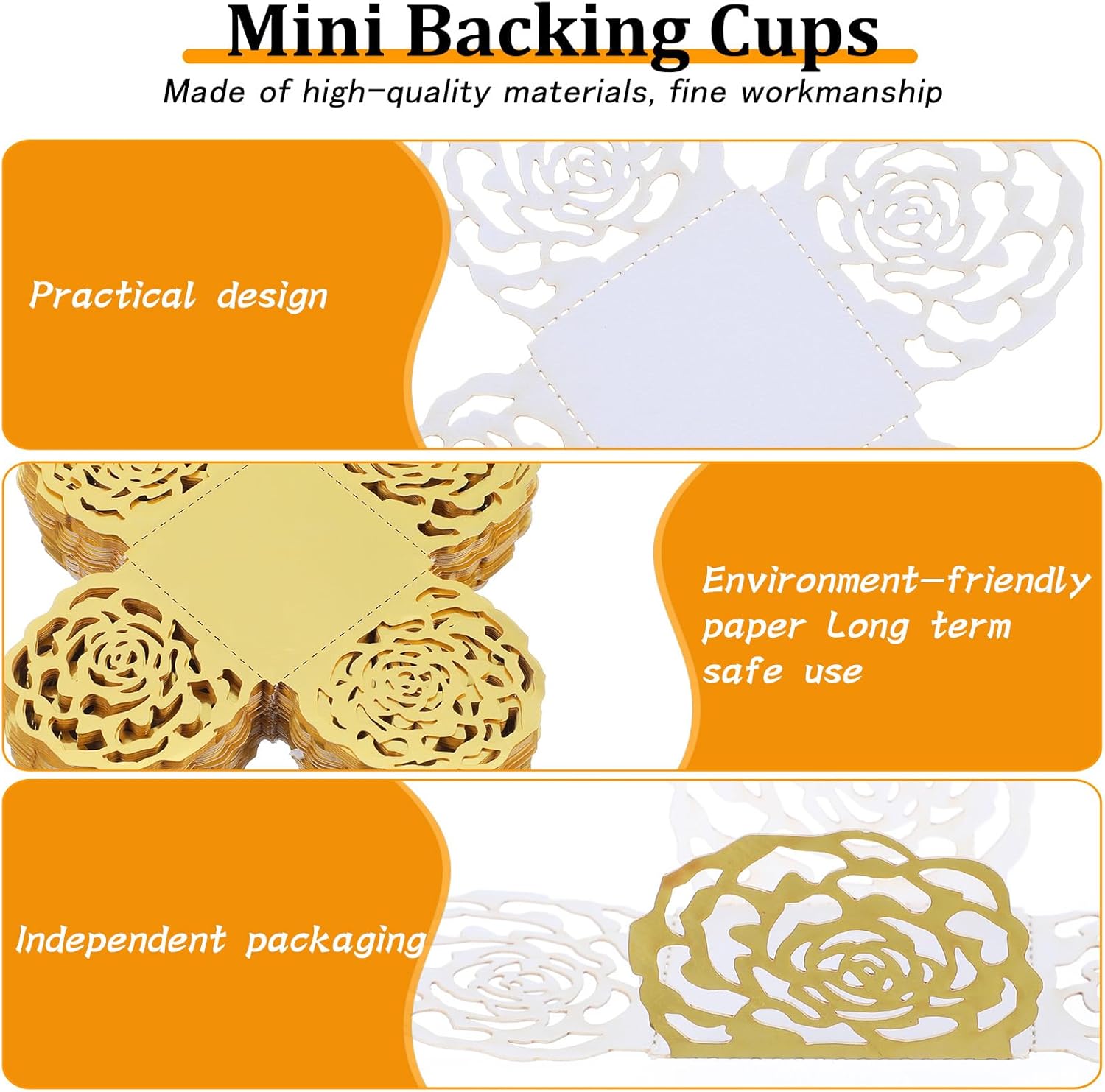 50PCS Gold Truffle Wrapper Cupcake Liners,Truffles Chocolate Candy Cups Cupcake Wrappers For Chocolate Muffin Birthday Decoration - Image 3