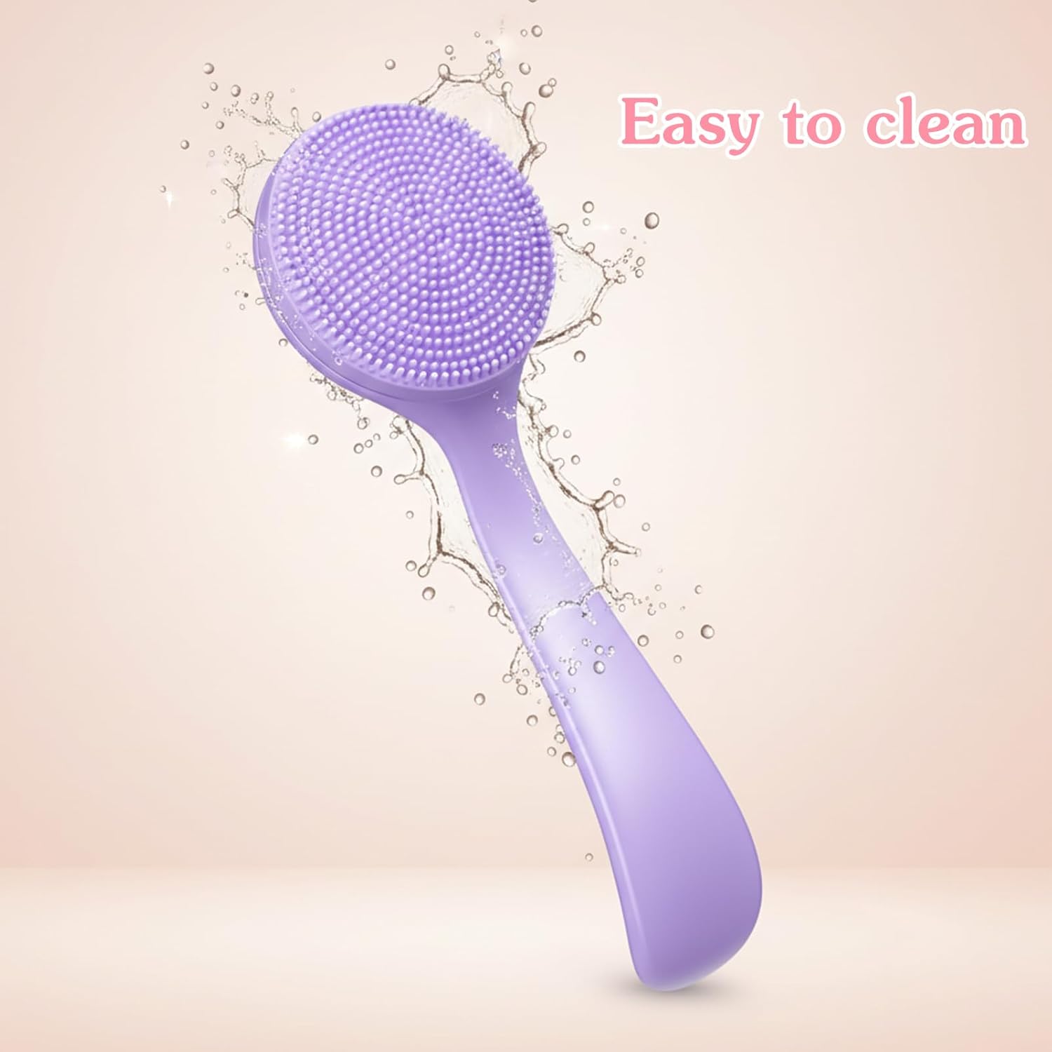 4 Pcs Silicone Face Brush Manual Facial Cleansing Brush, Soft Face Scrubber Waterproof Exfoliating Brushes, Silicone Cleaning Scrubber Exfoliator Cleanser for Women Blackheads Makeup Residues Removal - Image 3