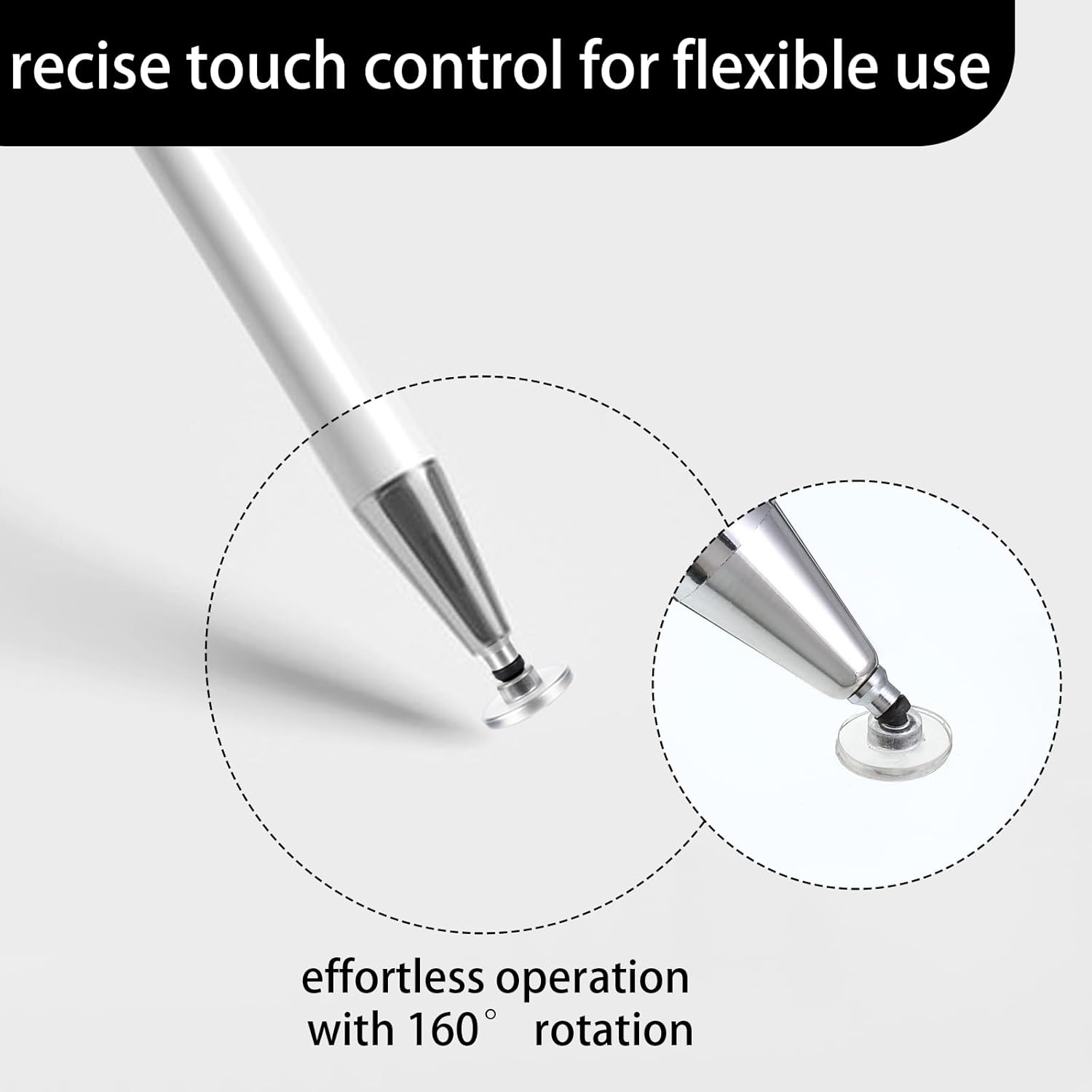 24 Pcs Stylus Tips Replacement Tips Only, Stylus Pen Tip Replacement High Precision Replaceable Pen Disc Tops Universal Round Shape Penpoint for Mobile Phones and Tablet PC Touch Screen Devices - Image 2