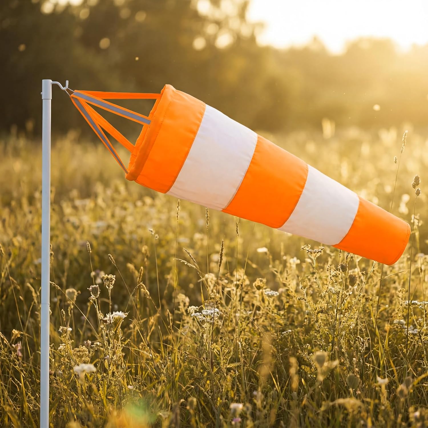 Wind Socks for Outside, 30 Inch Heavy Duty Windsock Waterproof Rip-Stop Hanging Windsocks Wind Sock Direction Indicators with Reflective Belt for Flags Outdoors Airport Farm Park Yard - Image 3