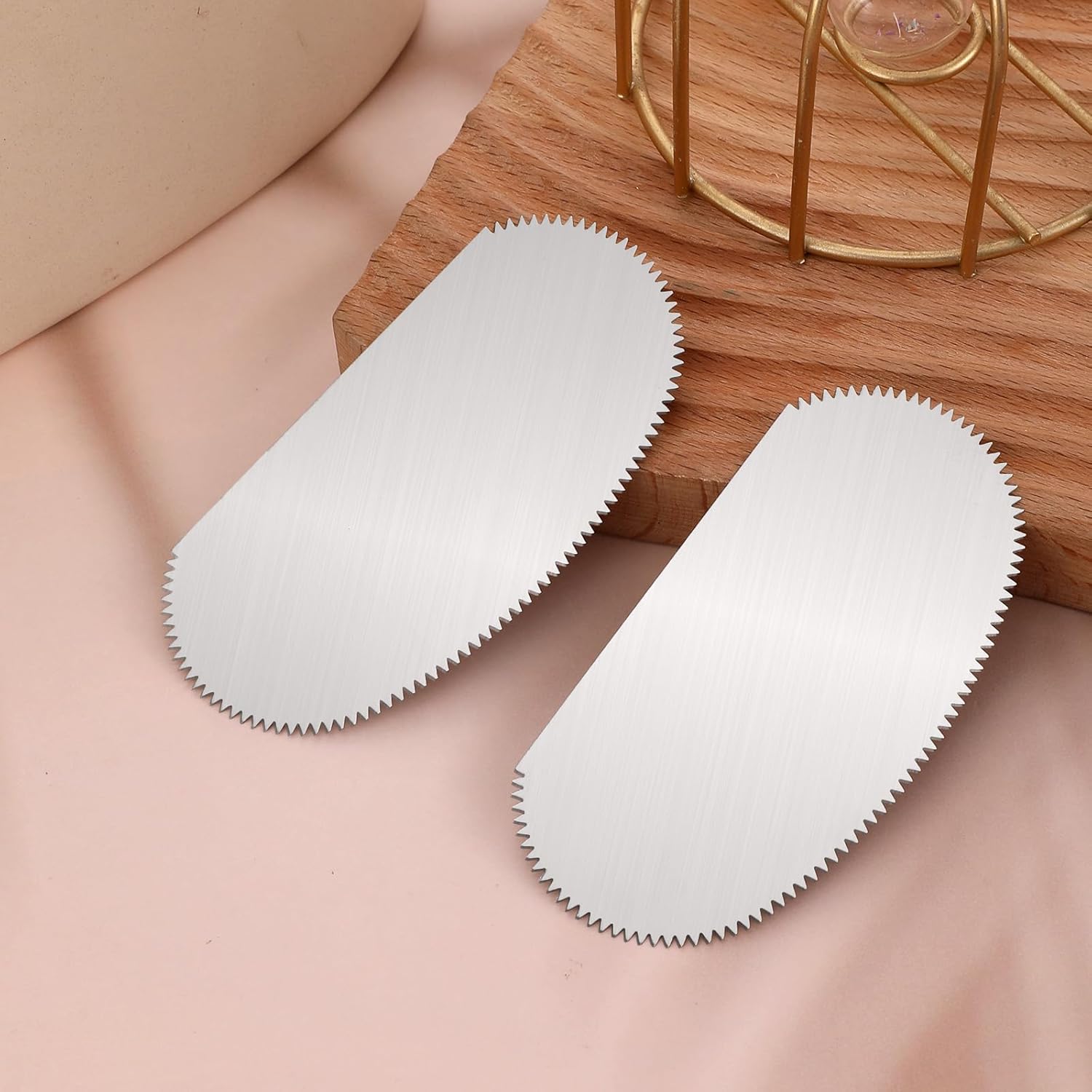 10 Pcs Stainless Steel Clay Scraper, Steel Pottery Tools Clay Ribs Serrated Sculpture Cutter Scraper Crafts Tool Ceramics Sculpting Tools Kits for Texturing Artists Modeling Potter - Image 2