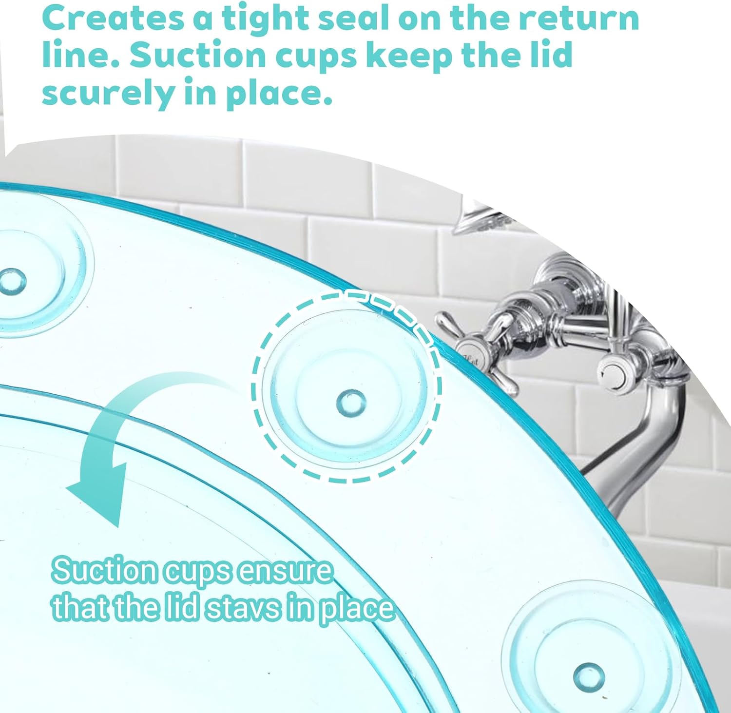 2 Pcs Bathtub Overflow Drain Cover Bathtub Stoppers 6.1 Inch Transparent & Green PVC Tub Overflow Drain Cover Plug for Deep Water Bath, Universal Fit for Tub Drains Hole - Image 3
