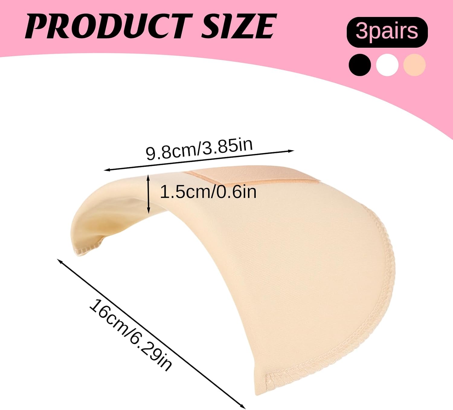 3 Pairs Shoulder Pads for Womens Clothing, Anti-Slip Detachable Hombreras para Ropa Mujer No-Sewing Required Breathable Set-in High Low Sponge Pad Men Blazer Clothes Sewing Accessories - Image 1