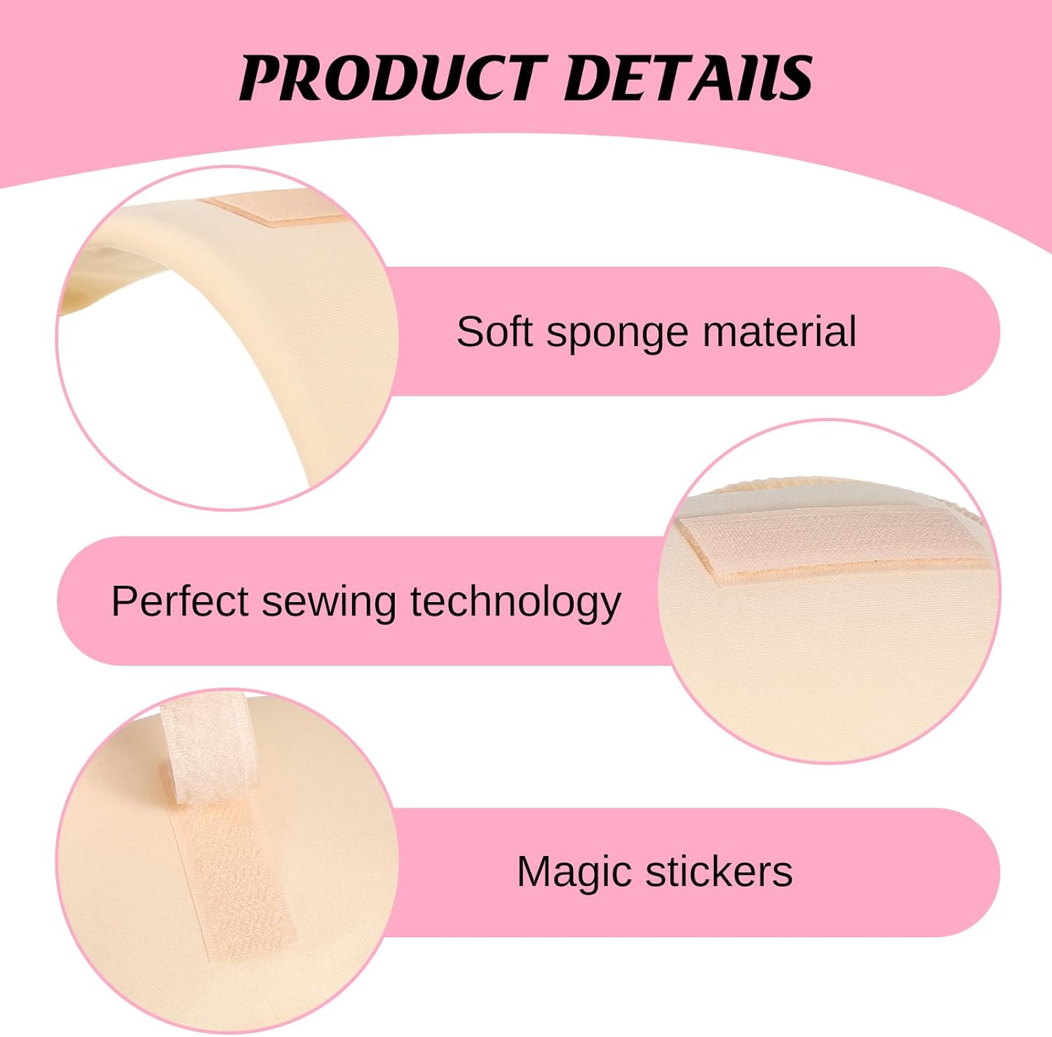 3 Pairs Shoulder Pads for Womens Clothing, Anti-Slip Detachable Hombreras para Ropa Mujer No-Sewing Required Breathable Set-in High Low Sponge Pad Men Blazer Clothes Sewing Accessories - Image 3