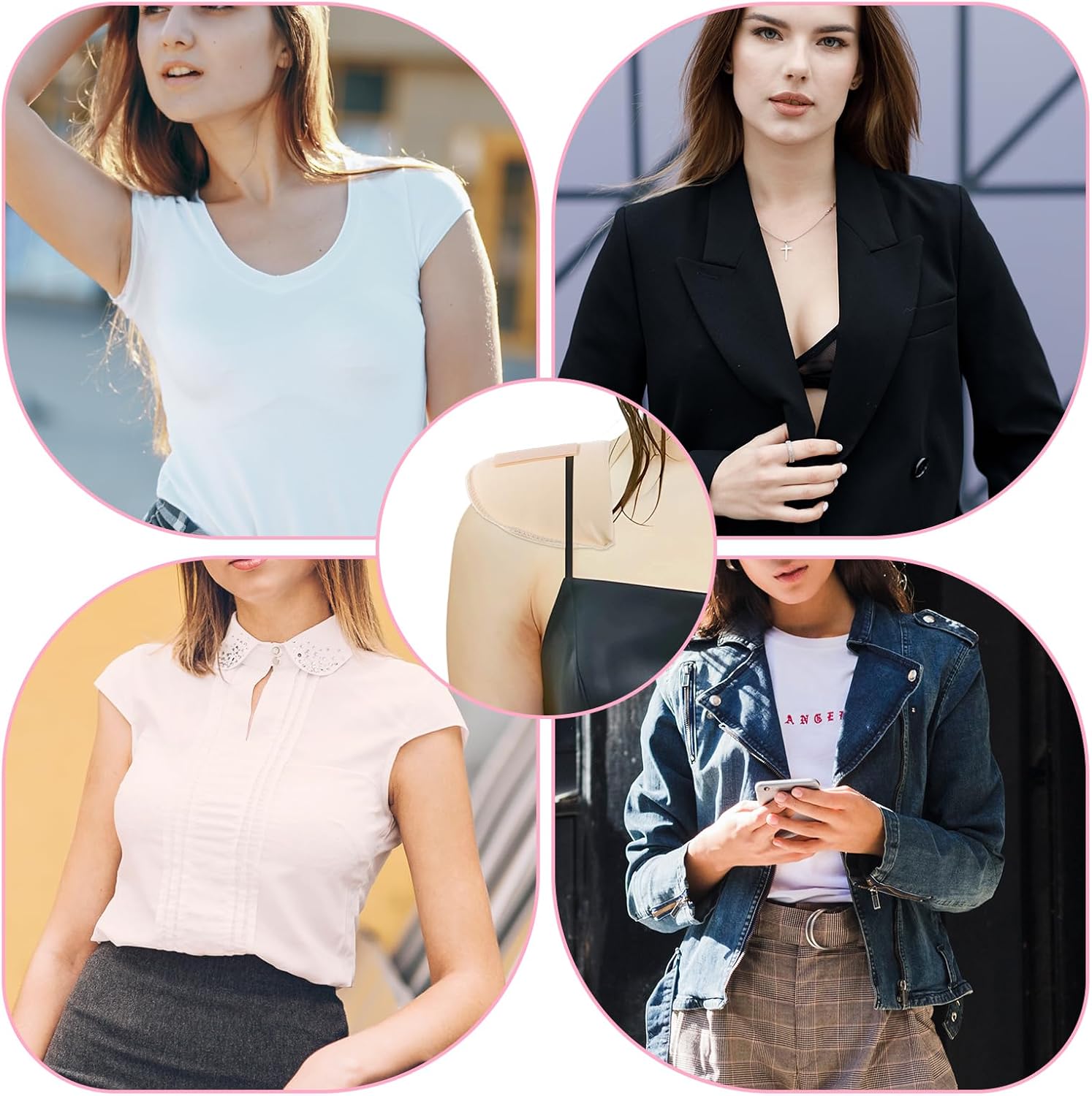 3 Pairs Shoulder Pads for Womens Clothing, Anti-Slip Detachable Hombreras para Ropa Mujer No-Sewing Required Breathable Set-in High Low Sponge Pad Men Blazer Clothes Sewing Accessories - Image 5